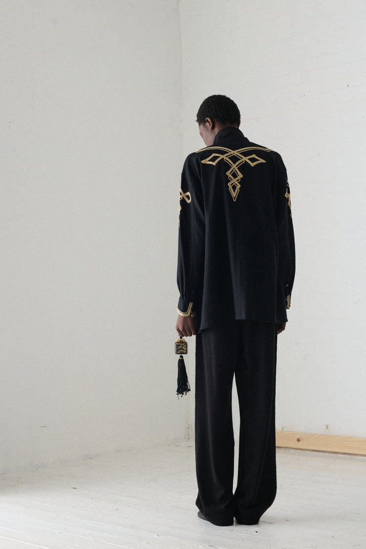 Matsuda Black Wool Blouse - Desert Vintage