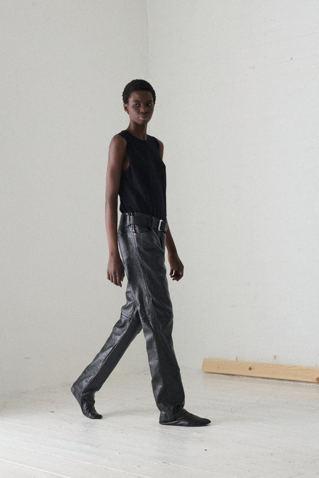 Todd Oldham Black Waxed Jeans - Desert Vintage