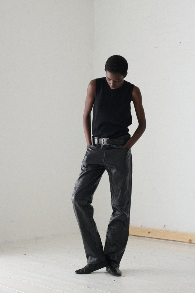 Todd Oldham Black Waxed Jeans - Desert Vintage