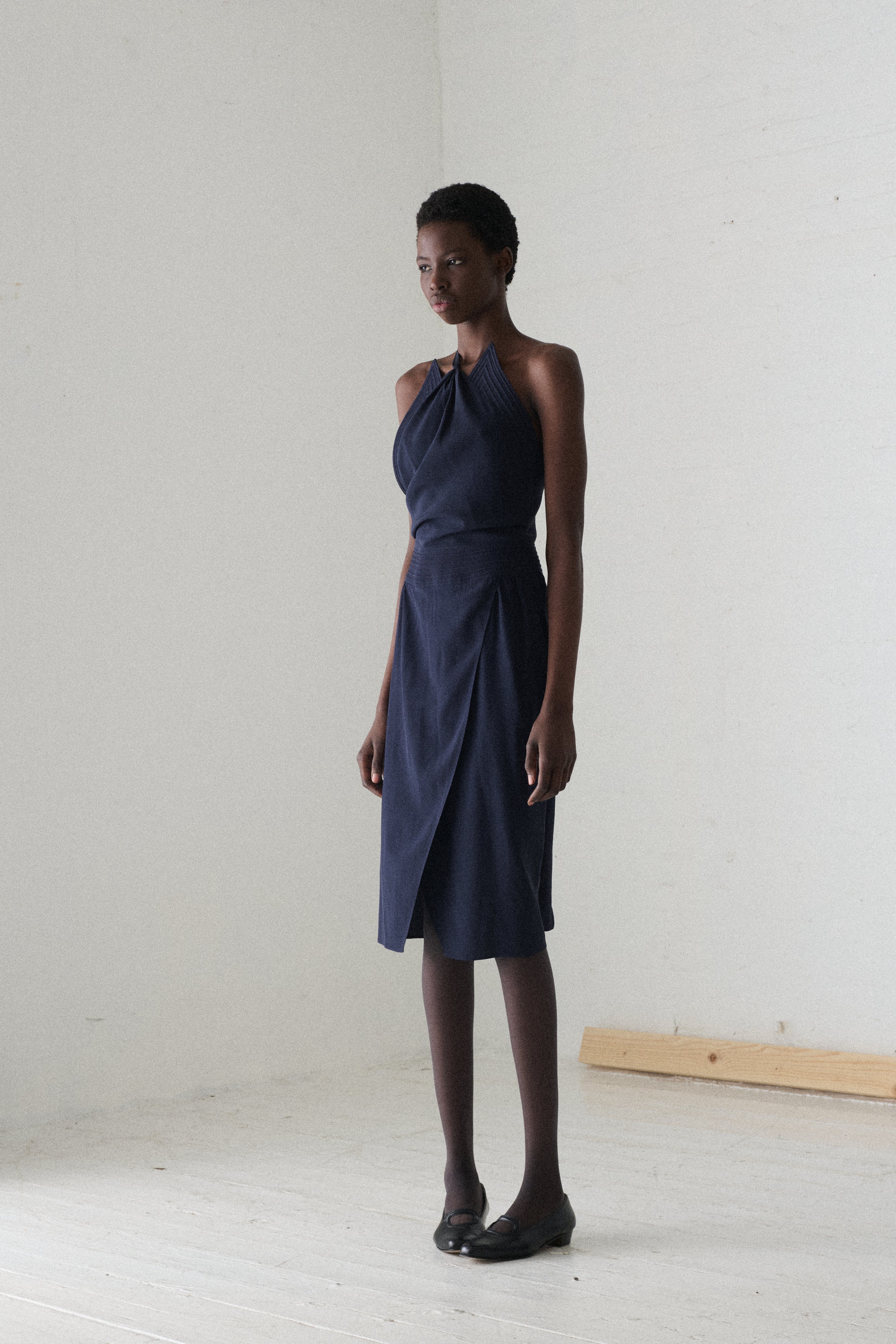 Chloé Navy Silk Dress - Desert Vintage