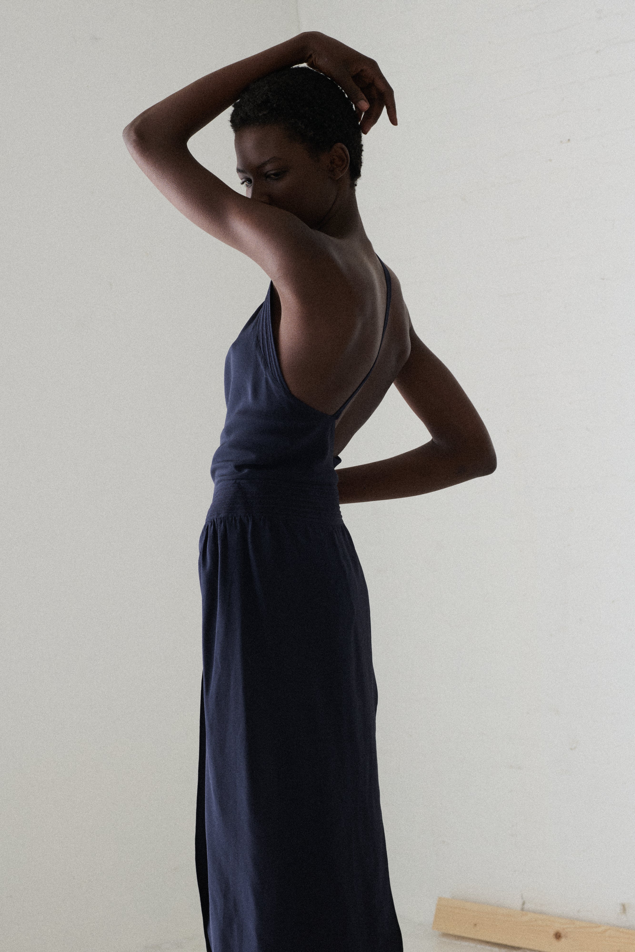 Chloé Navy Silk Dress - Desert Vintage