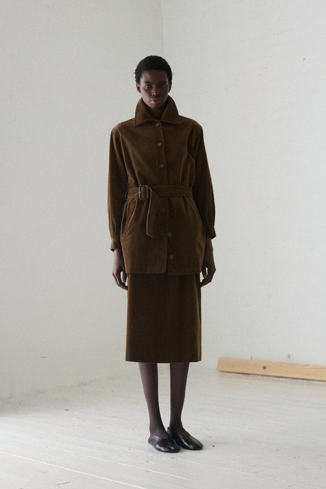 Ysl Brown Corduroy Suit - Desert Vintage