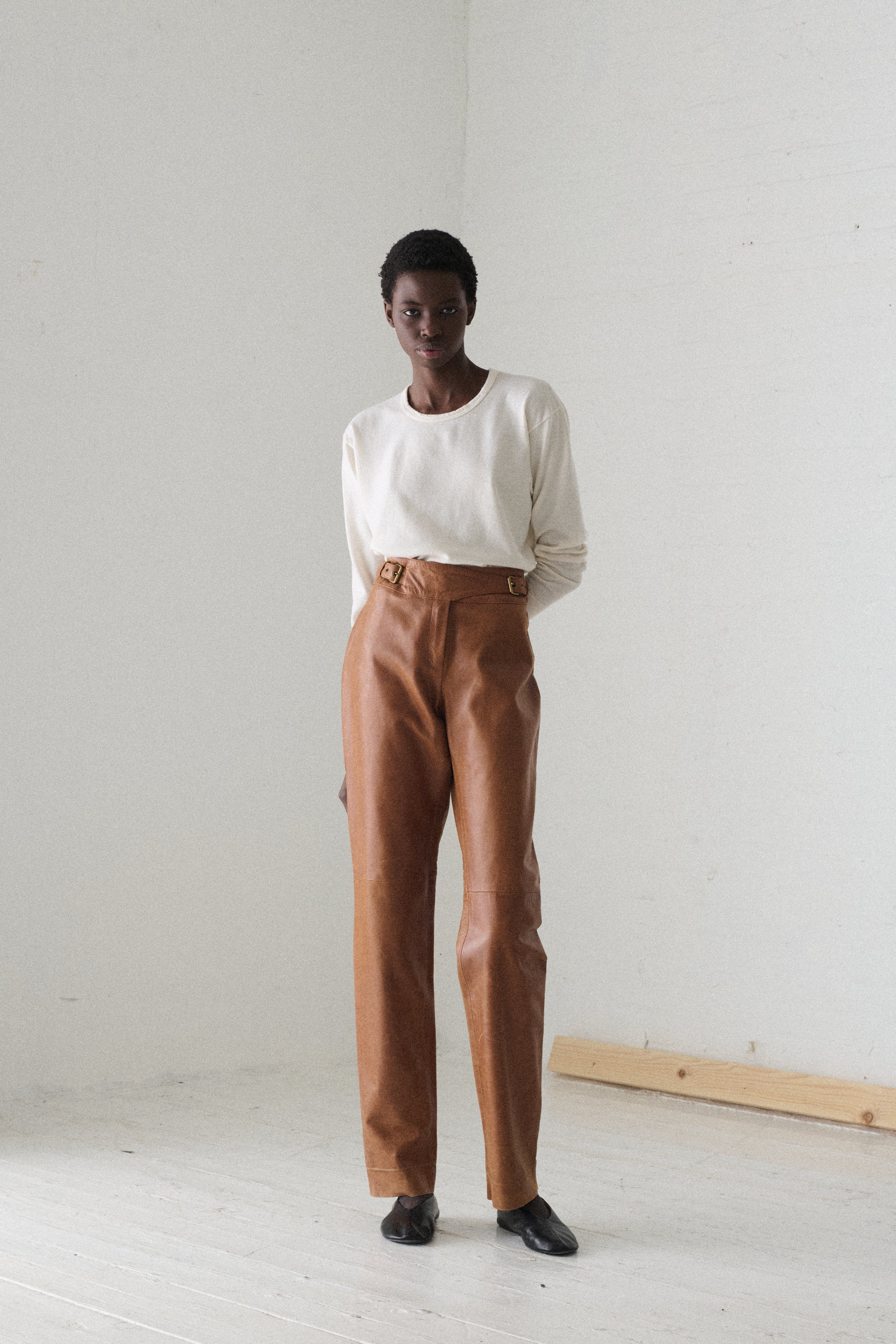 Celine Leather Trousers - Desert Vintage