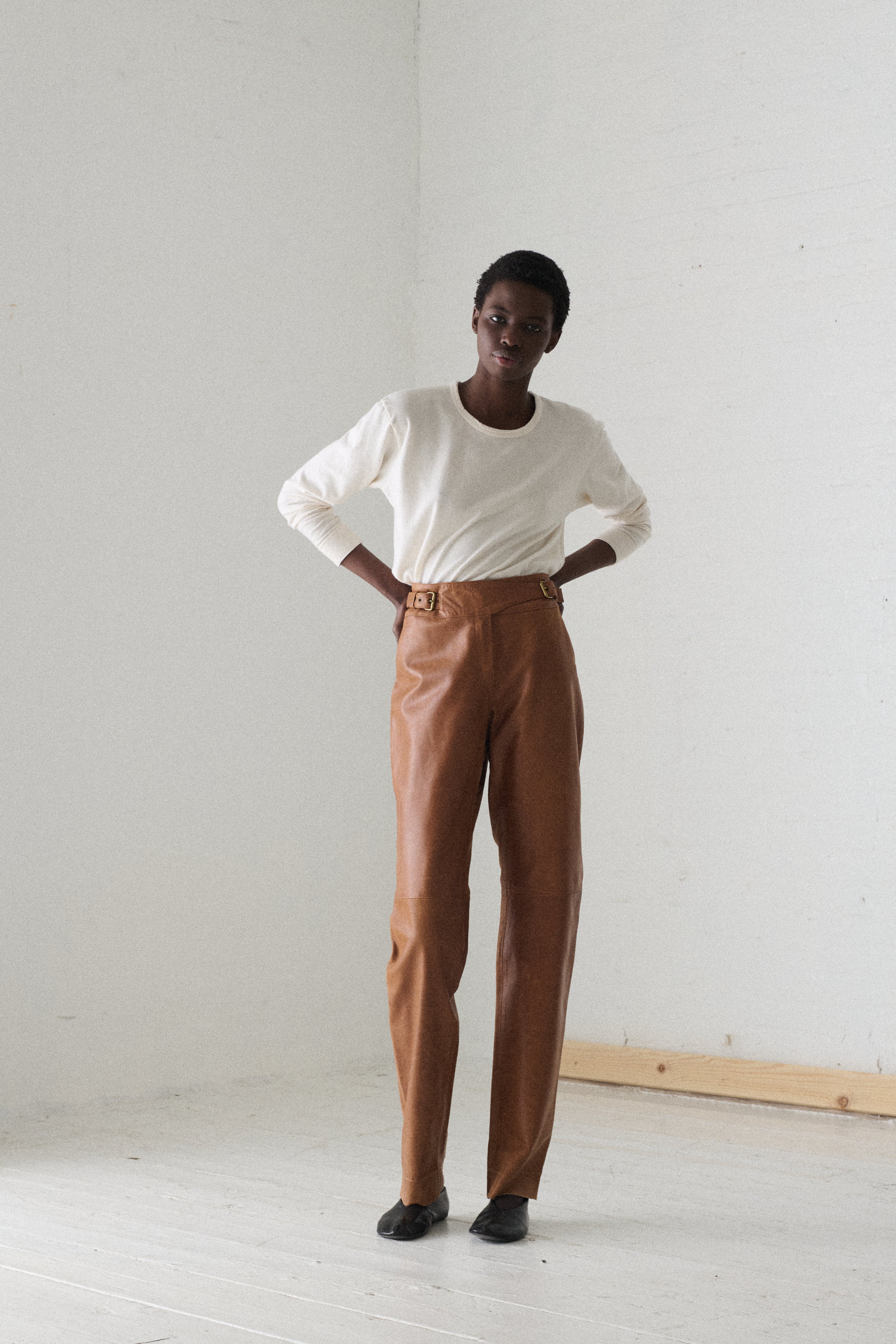 Celine Leather Trousers - Desert Vintage