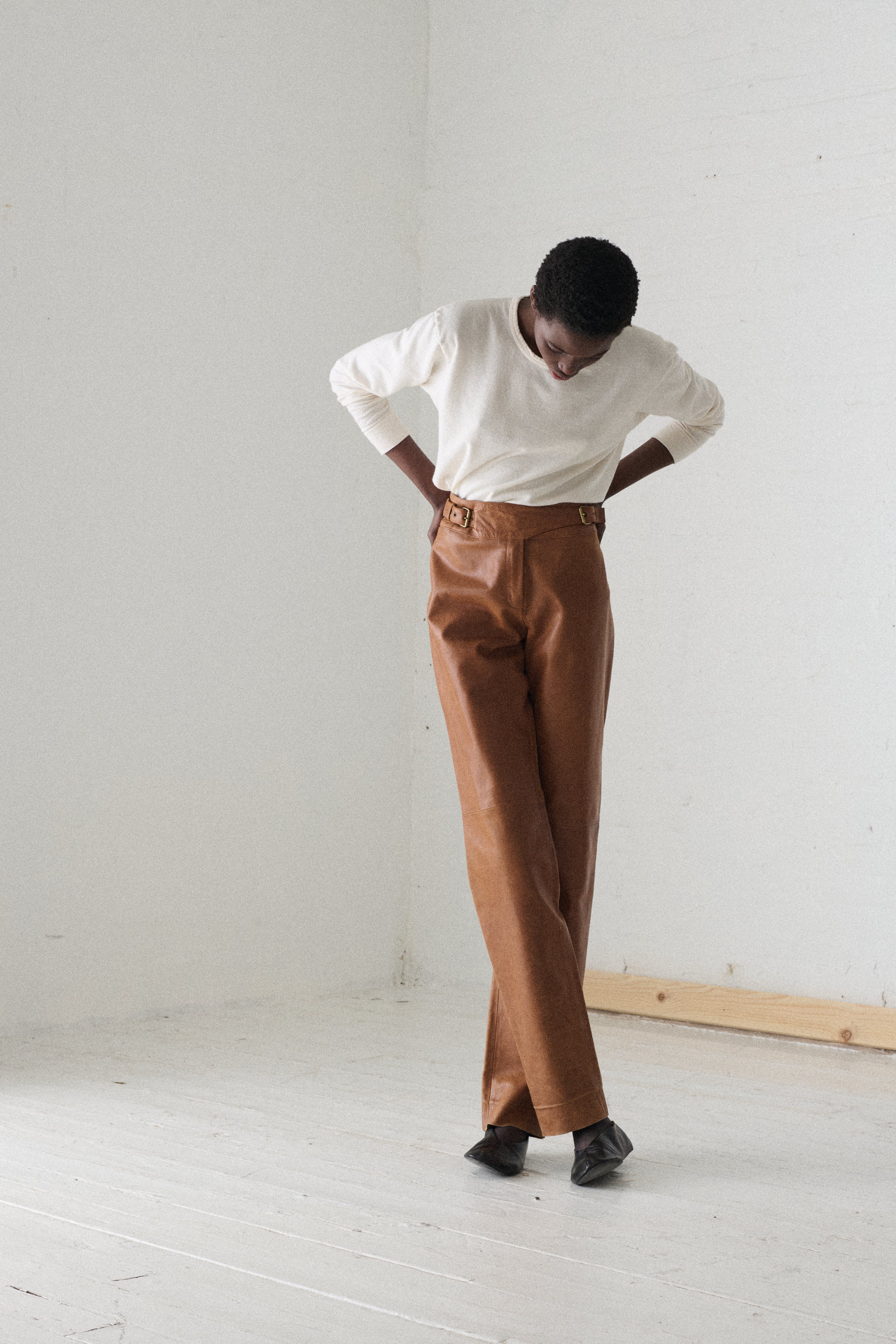 Celine Leather Trousers - Desert Vintage