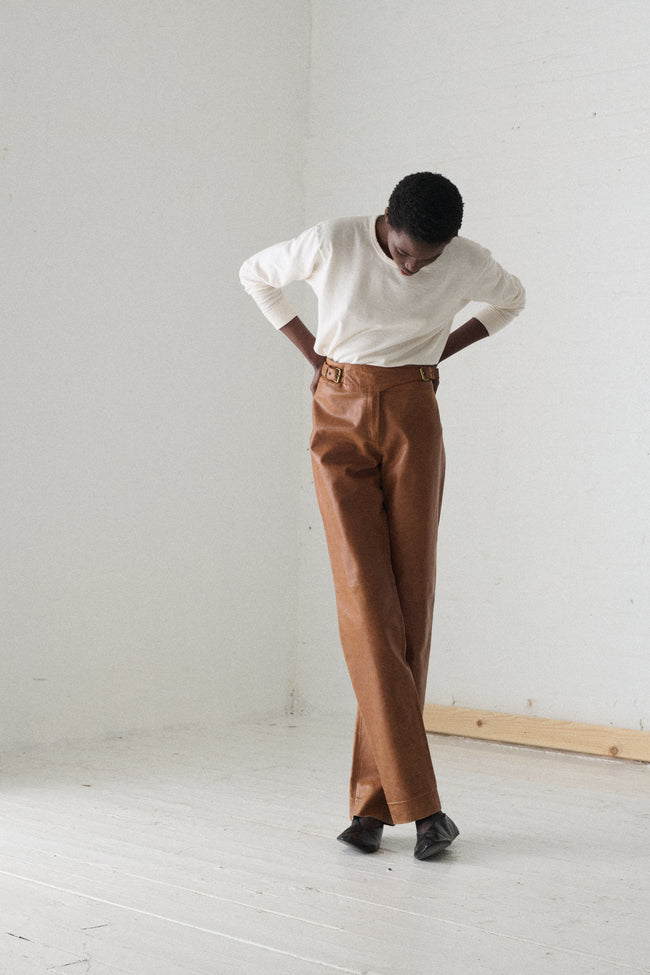 Celine Leather Trousers - Desert Vintage
