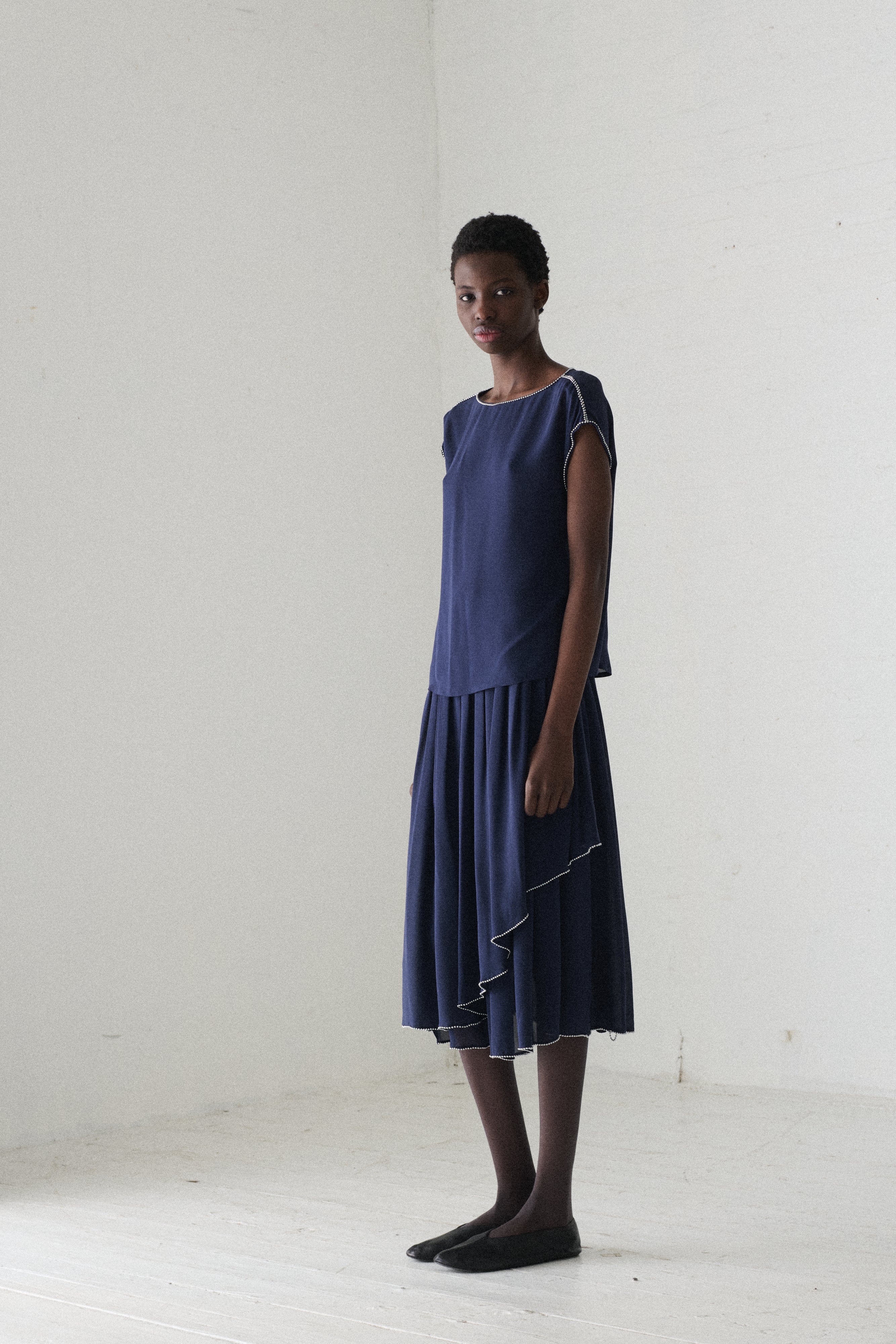 Chloé Blu Silk Ensemble - Desert Vintage