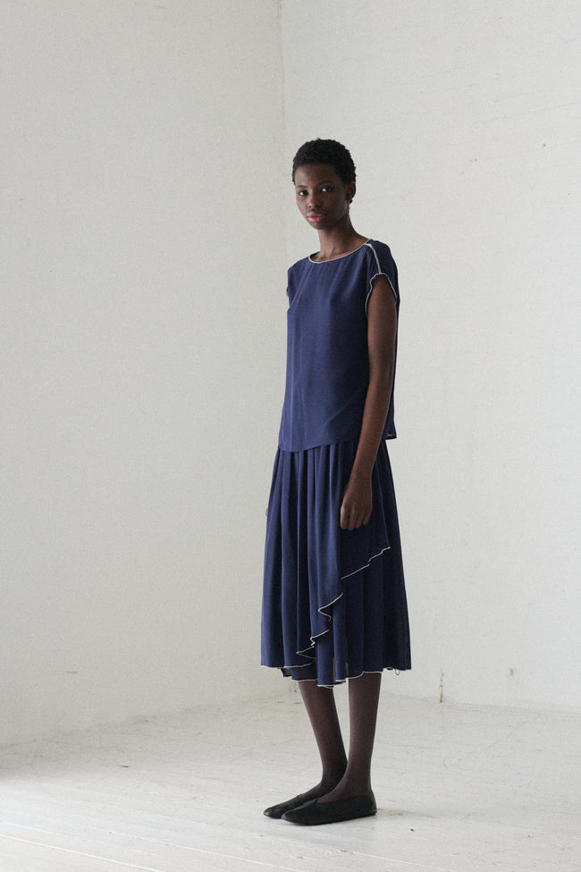 Chloé Blu Silk Ensemble - Desert Vintage