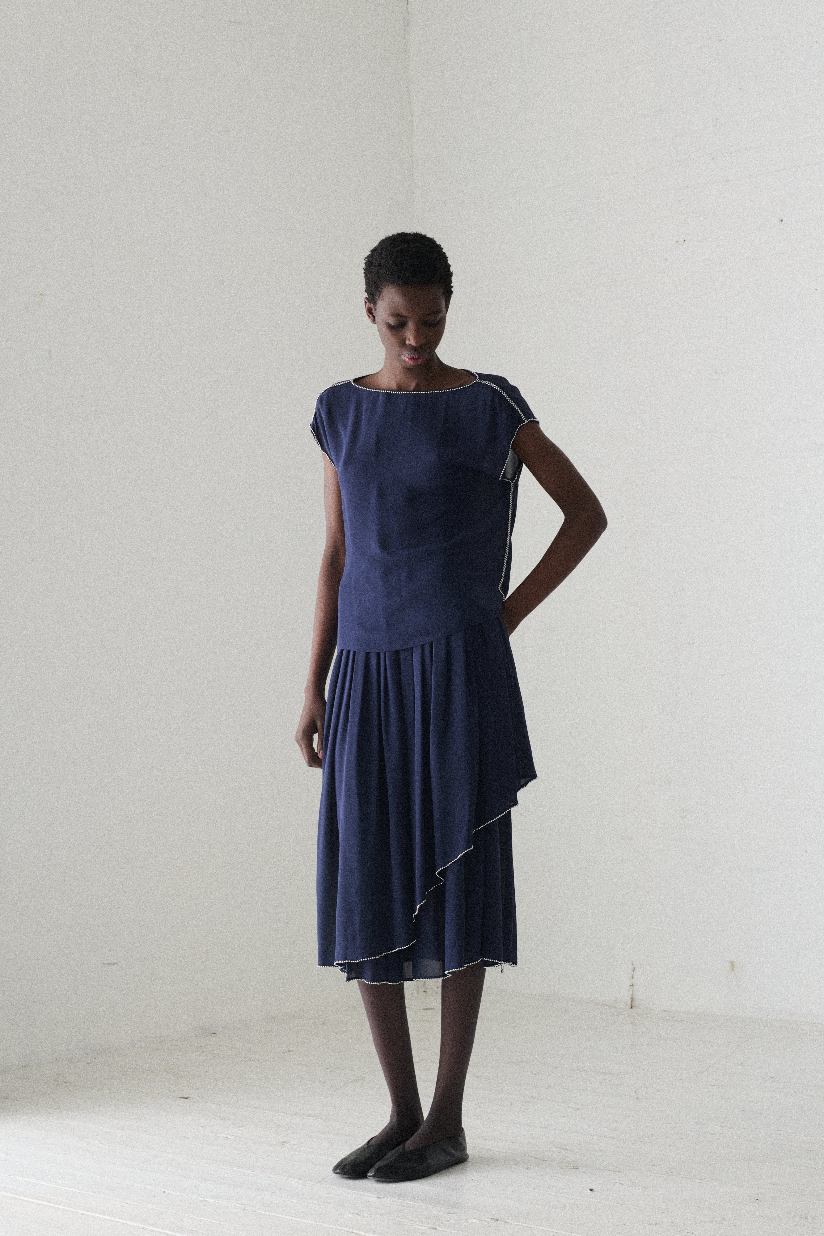 Chloé Blu Silk Ensemble - Desert Vintage