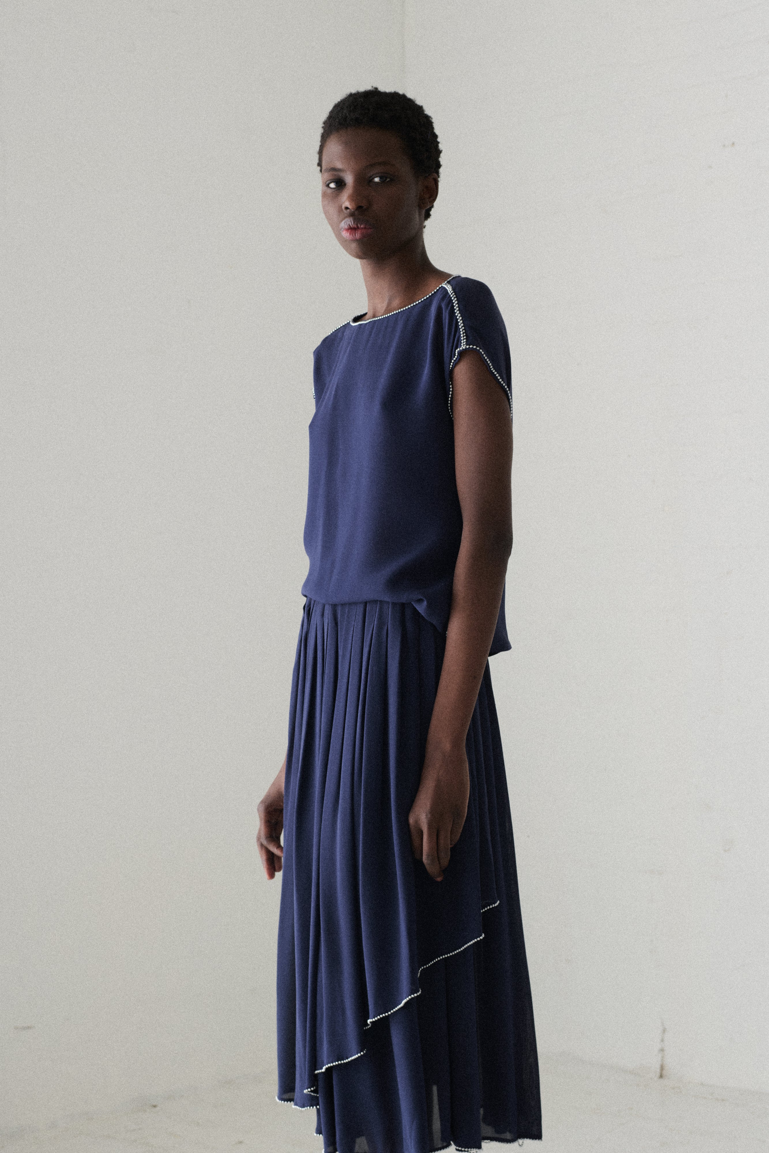 Chloé Blu Silk Ensemble - Desert Vintage