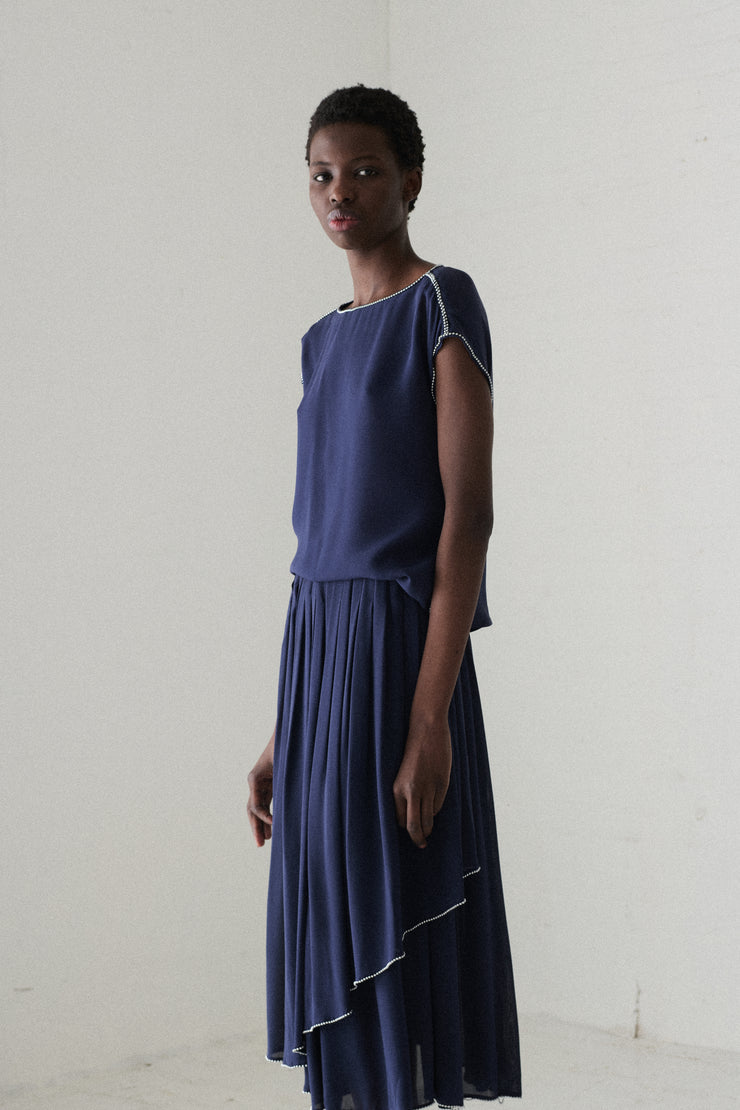 Chloé Blu Silk Ensemble - Desert Vintage