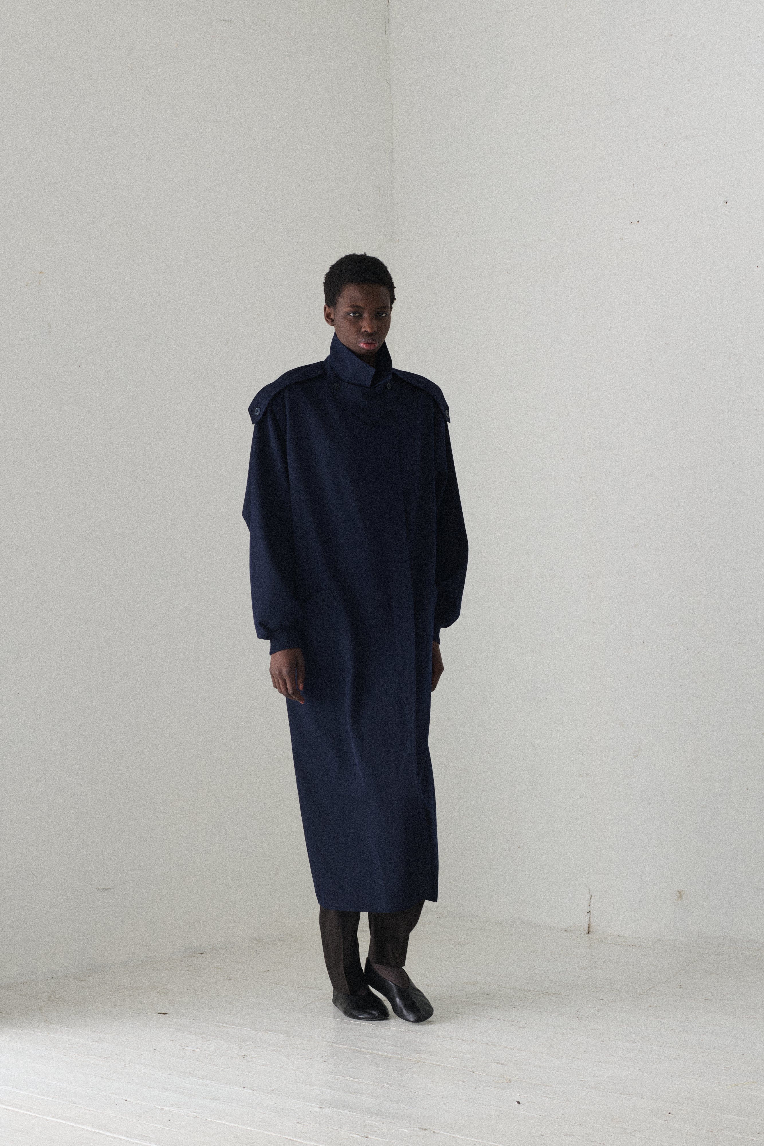 Bill Blass Navy Wool Coat - Desert Vintage