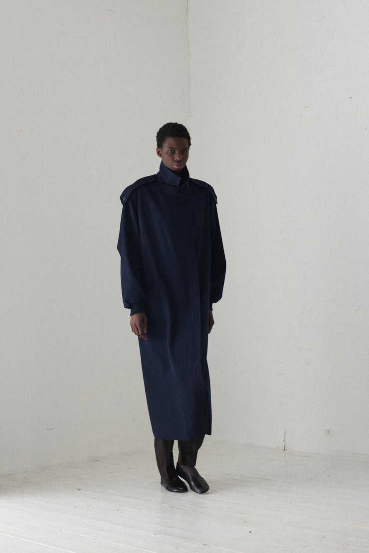 Bill Blass Navy Wool Coat - Desert Vintage