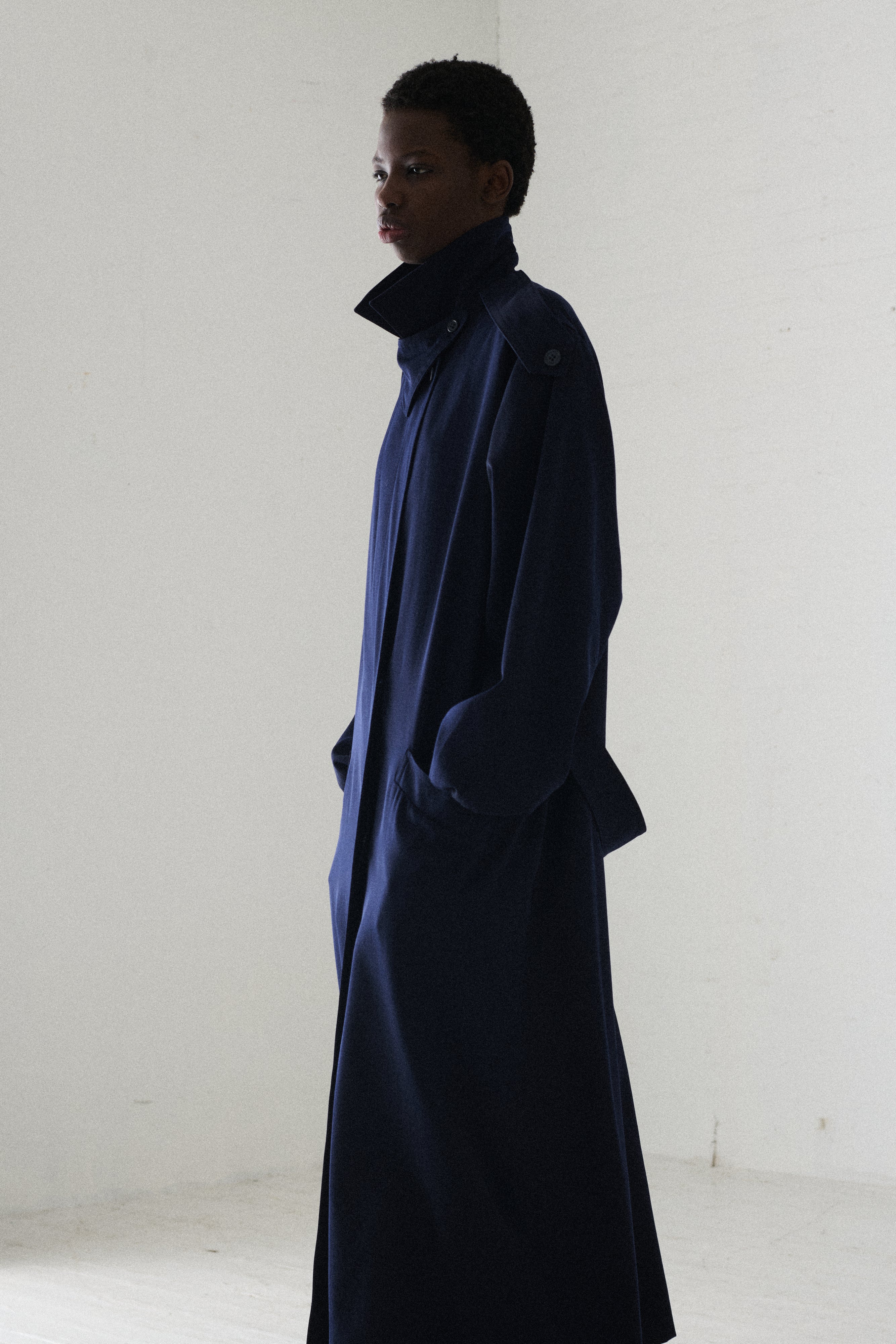 Bill Blass Navy Wool Coat - Desert Vintage