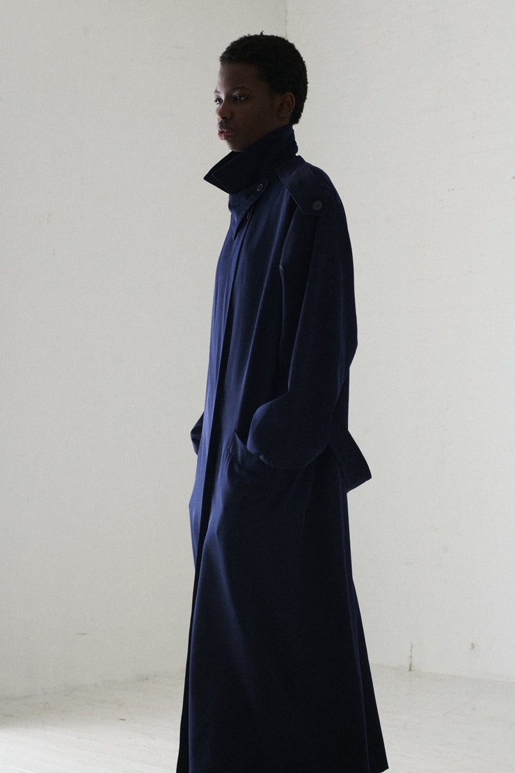 Bill Blass Navy Wool Coat - Desert Vintage