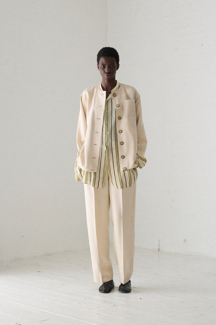 Ysl White Cotton Suit - Desert Vintage