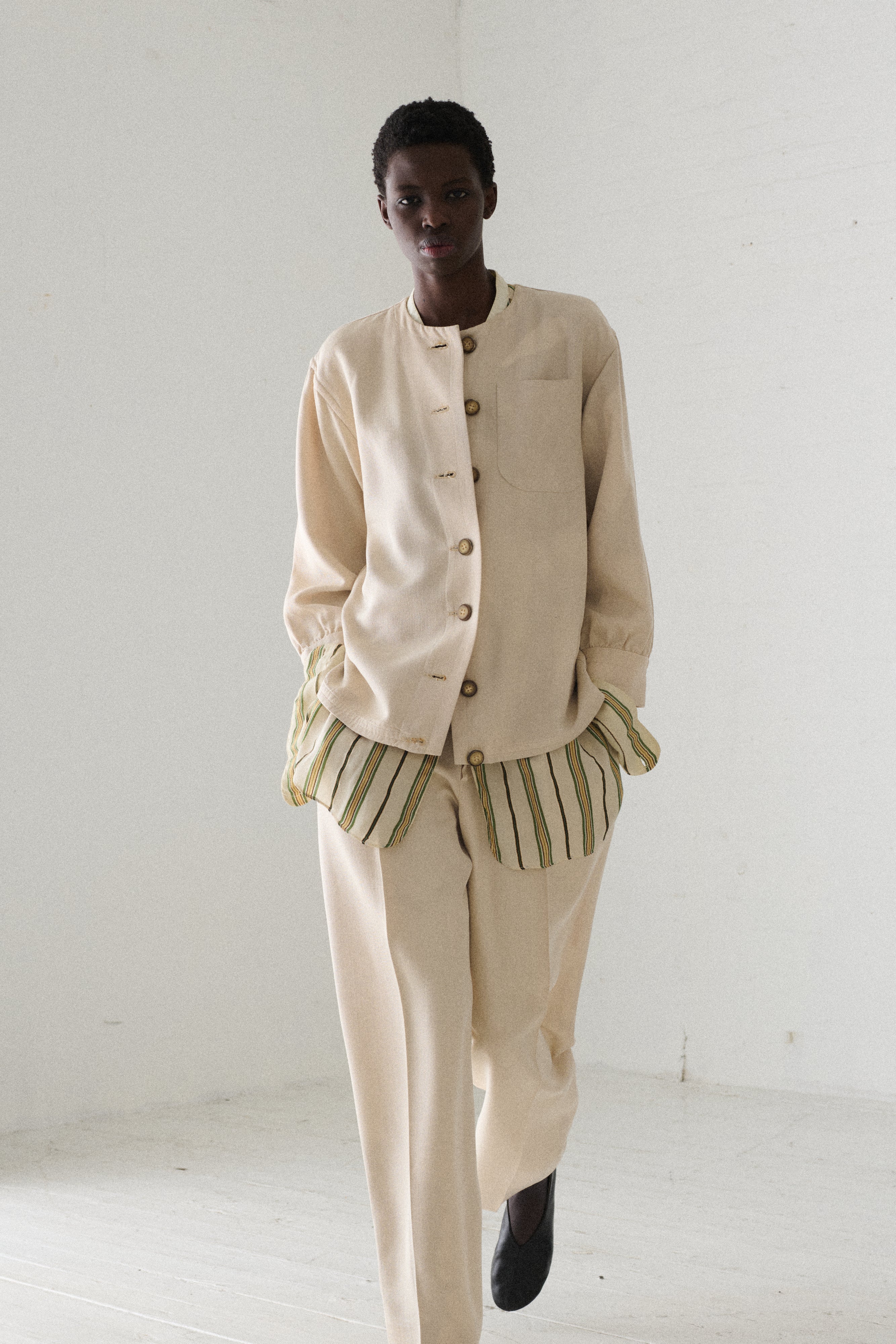 Ysl White Cotton Suit - Desert Vintage