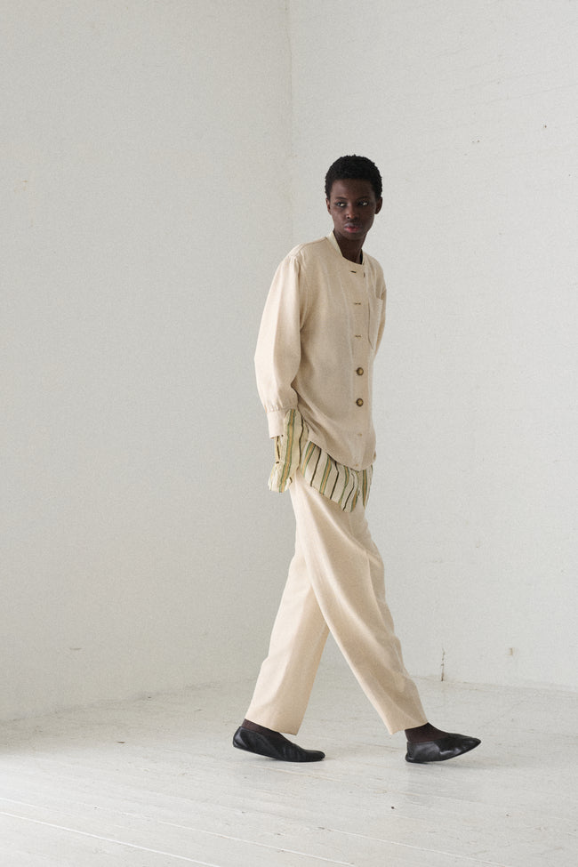 Ysl White Cotton Suit - Desert Vintage