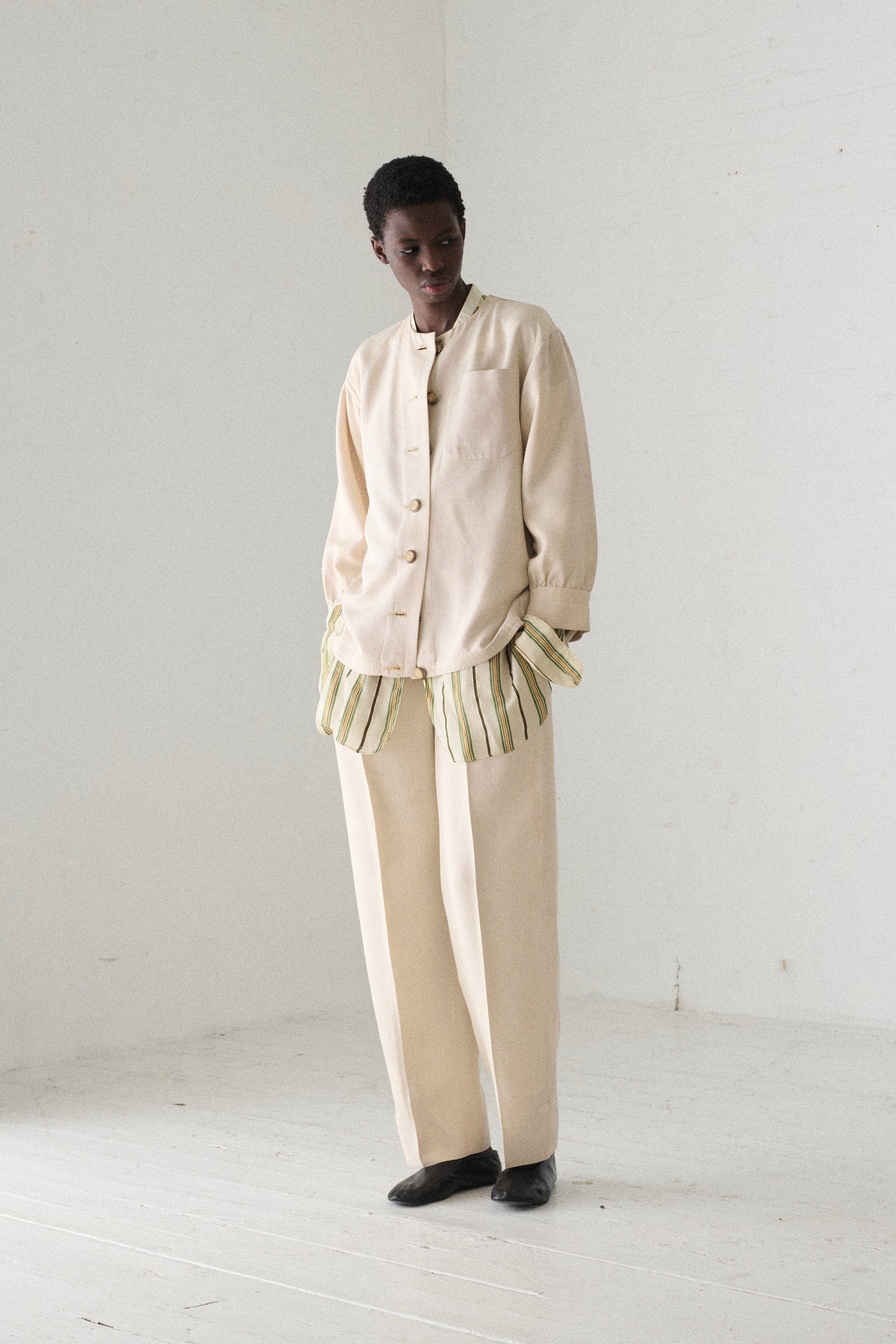 Ysl White Cotton Suit - Desert Vintage