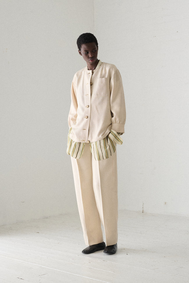 ysl white dress Ysl White Cotton Suit