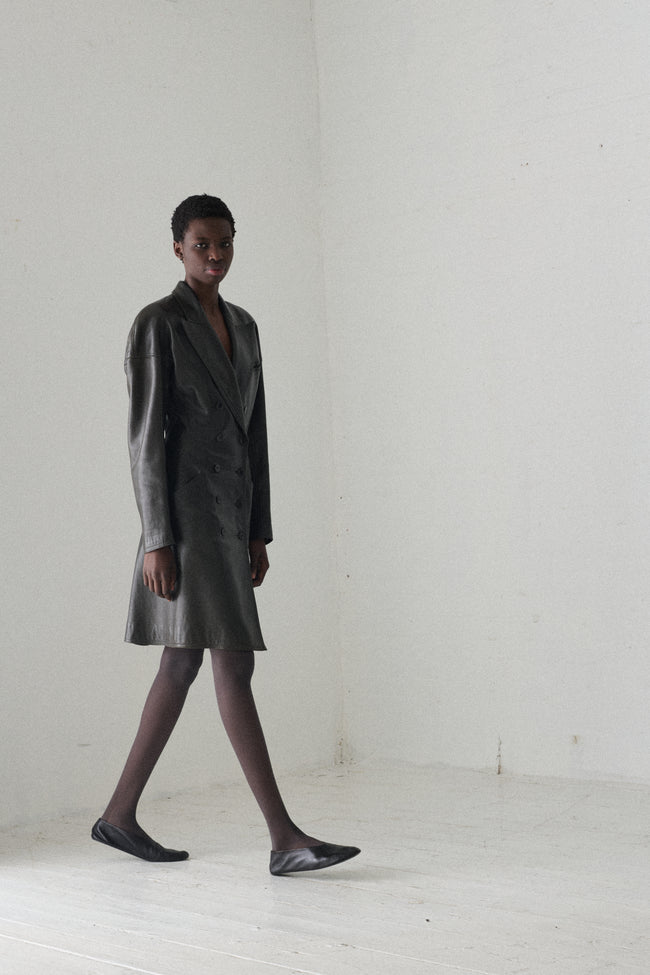 Alaïa Green Leather Dress - Desert Vintage