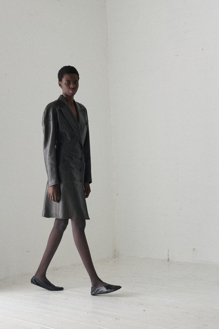 Alaïa Green Leather Dress - Desert Vintage