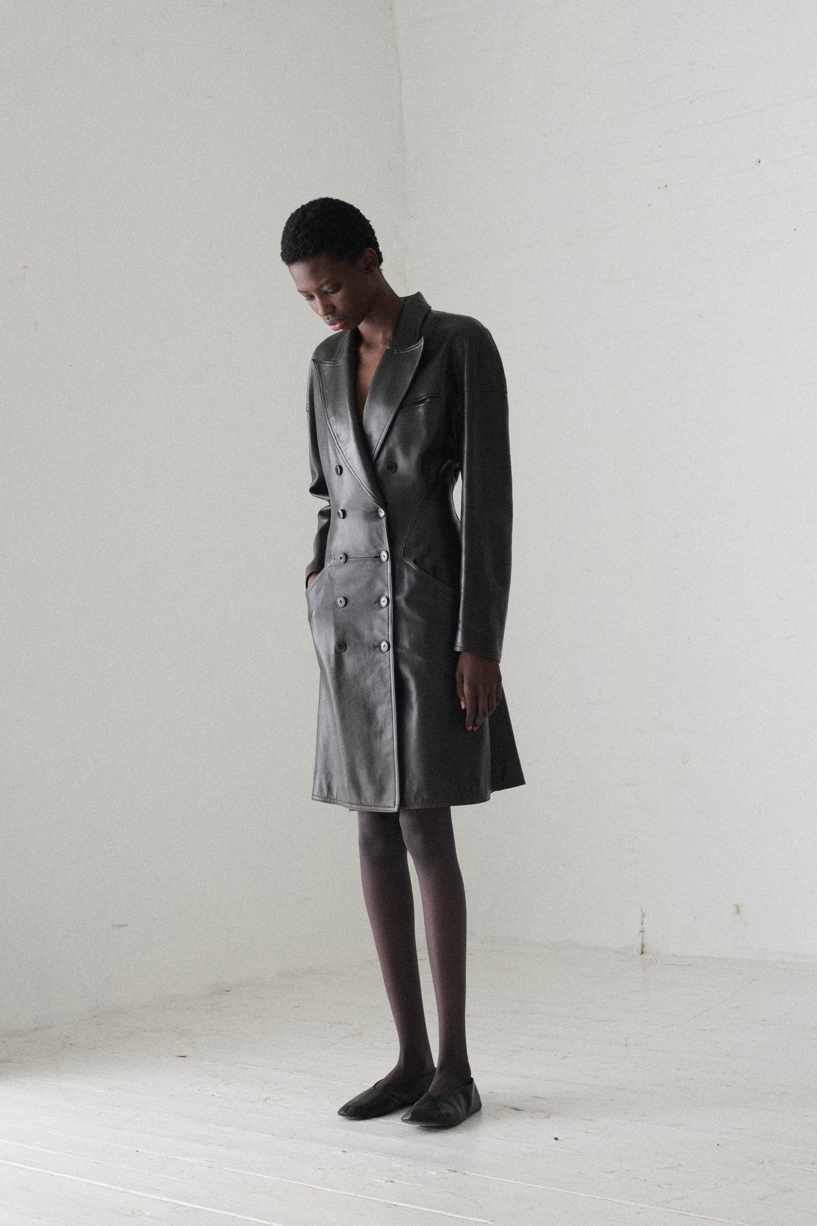 Alaïa Green Leather Dress - Desert Vintage