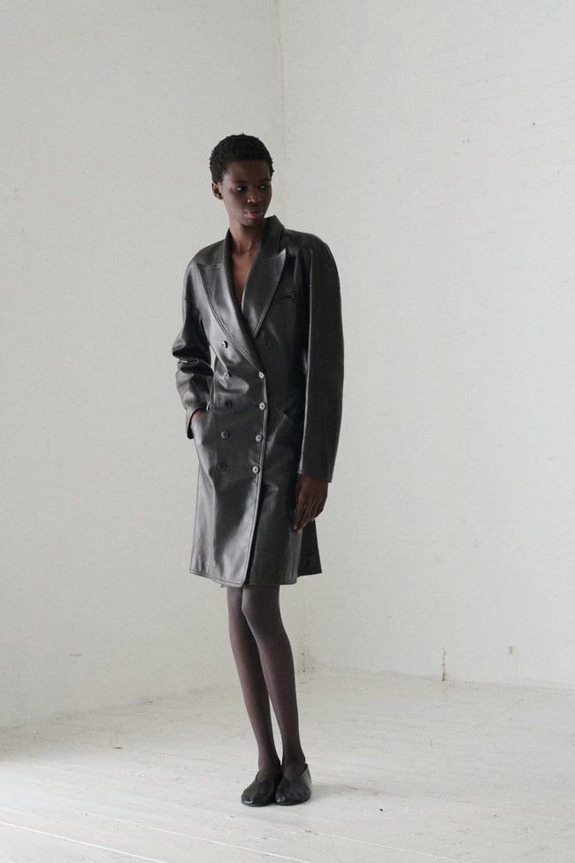 Alaïa Green Leather Dress - Desert Vintage