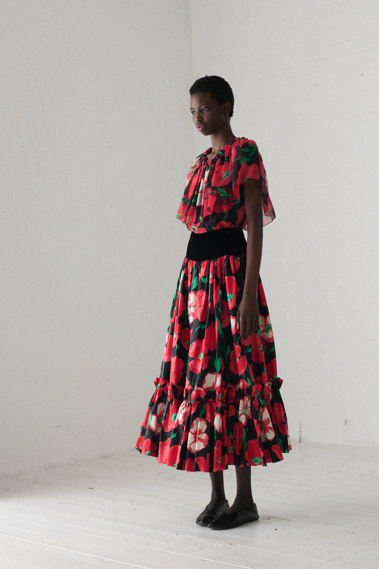 1970s Ysl Poppy Ensemble - Desert Vintage