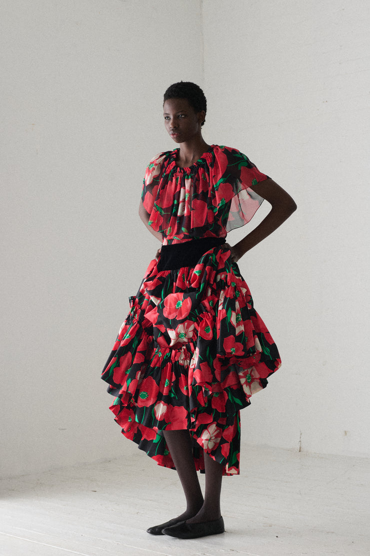 1970s Ysl Poppy Ensemble - Desert Vintage