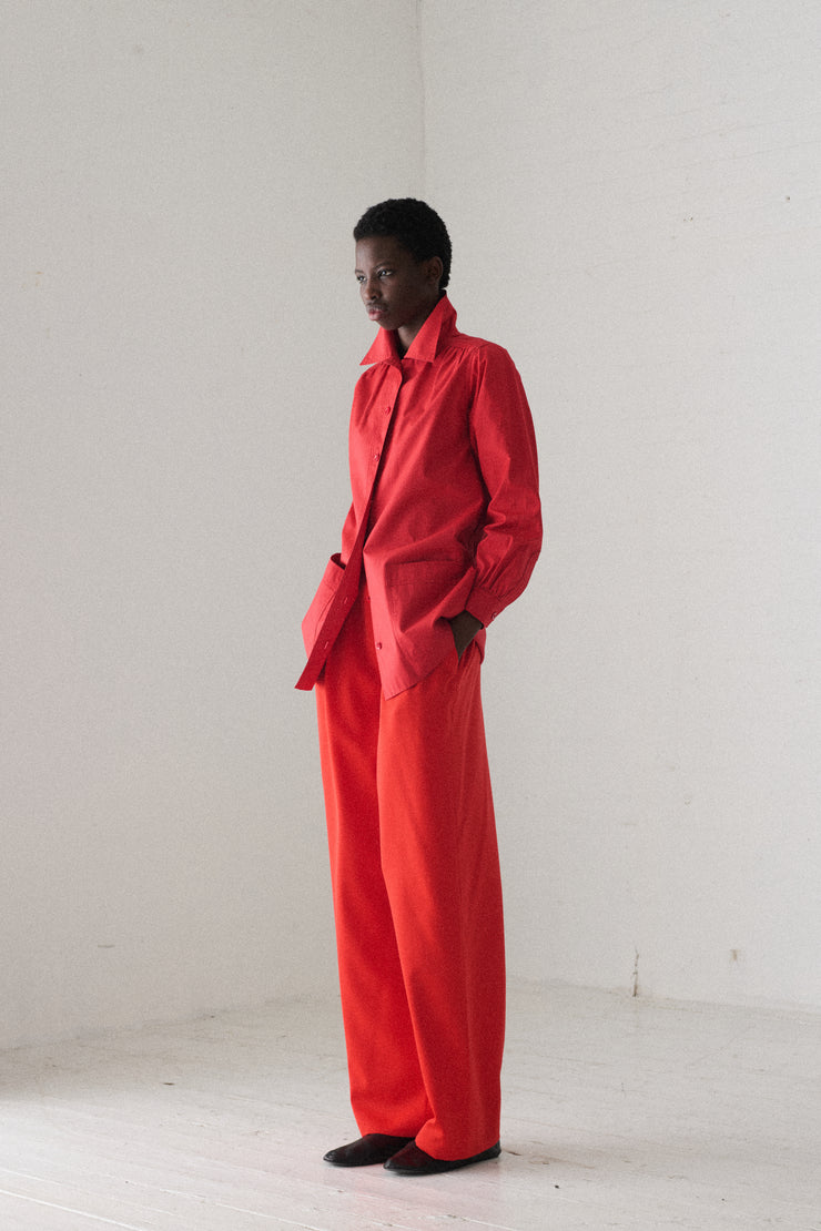 Ysl Tomato Red Blouse - Desert Vintage