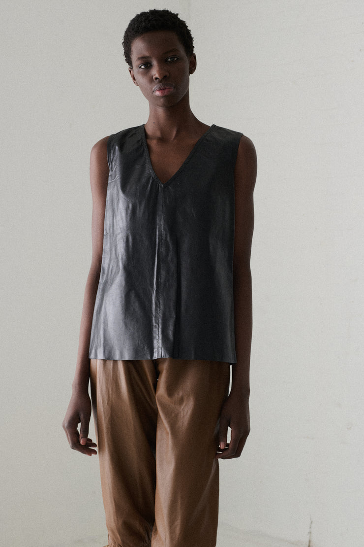 Ann Demeulemeester Leather Top - Desert Vintage