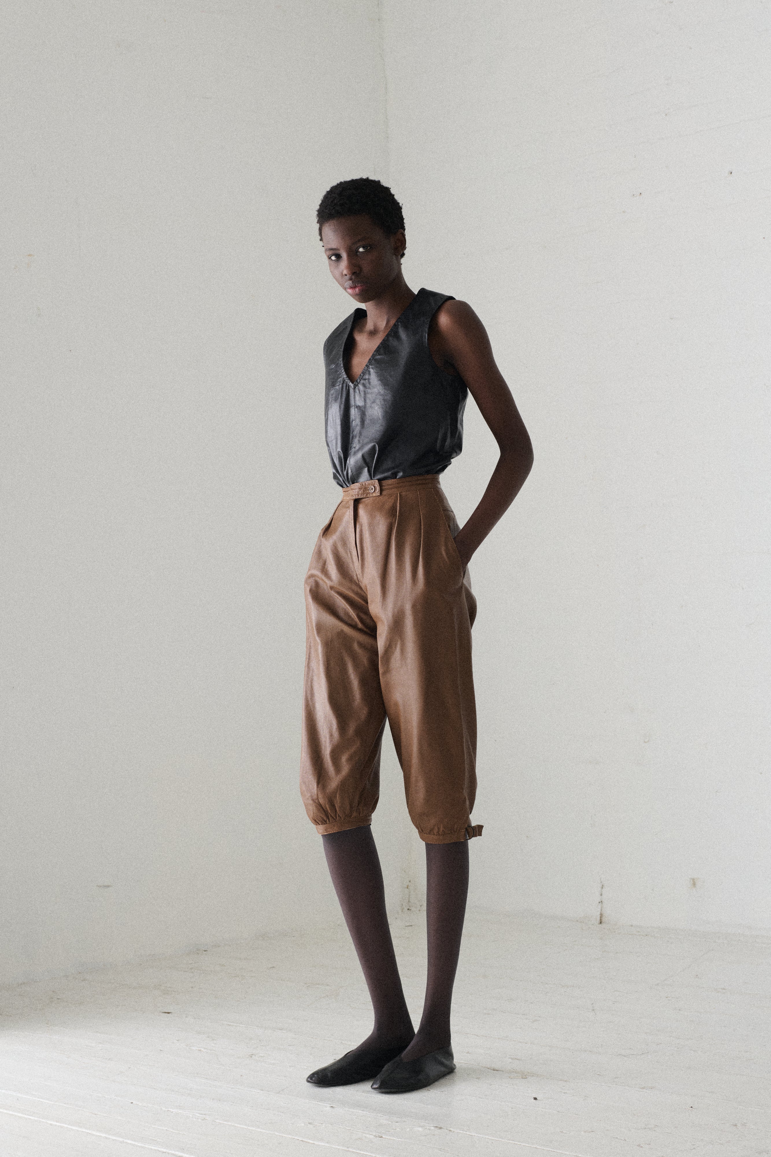 Ann Demeulemeester Leather Top - Desert Vintage