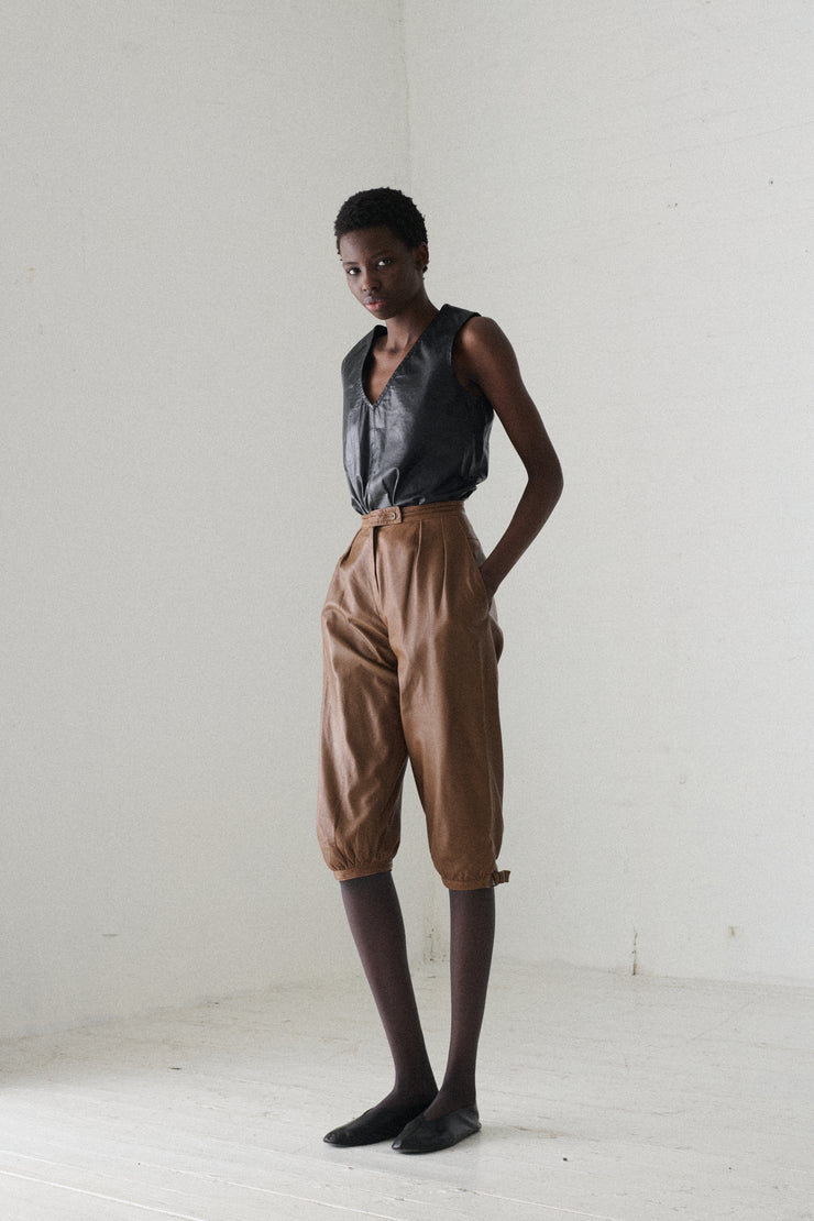 Ann Demeulemeester Leather Top - Desert Vintage