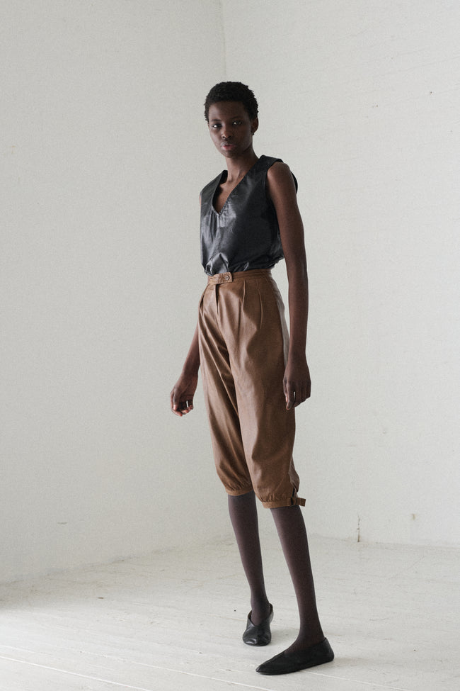 Ann Demeulemeester Leather Top - Desert Vintage