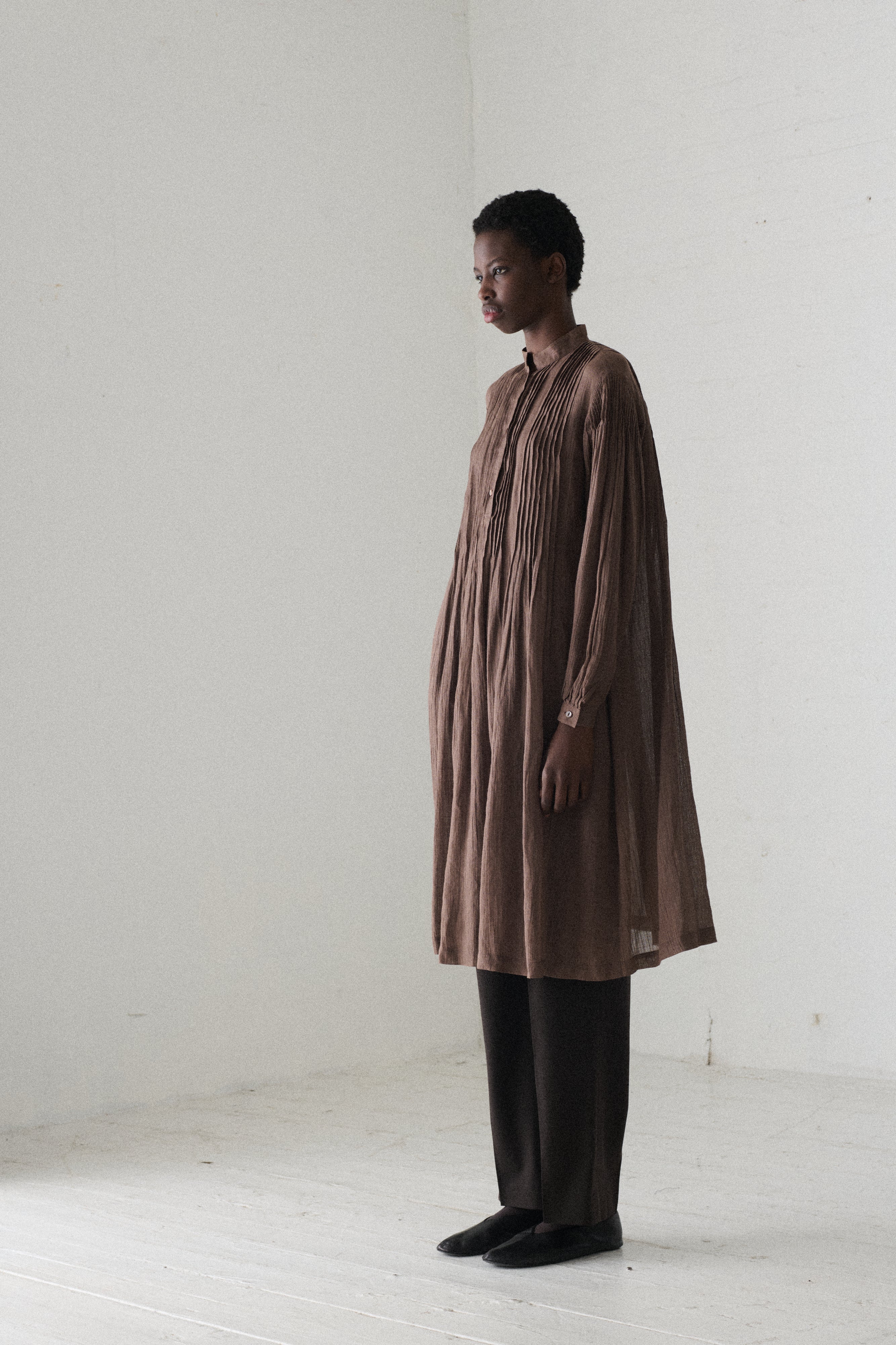 1970s Issey Miyake Pintuck Linen Tunic - Desert Vintage