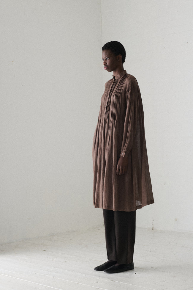 1970s Issey Miyake Pintuck Linen Tunic - Desert Vintage