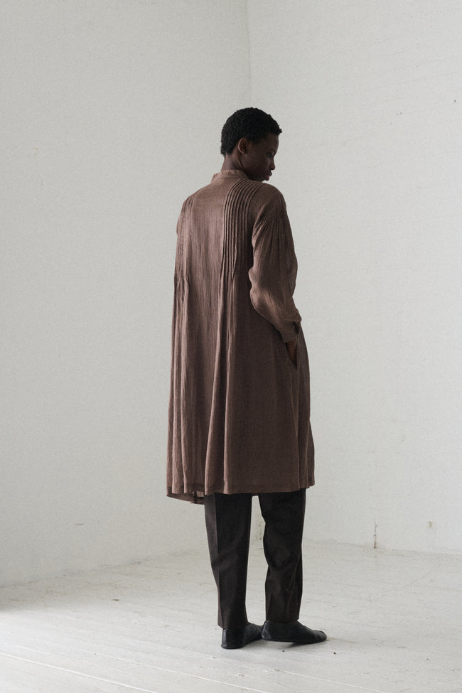 1970s Issey Miyake Pintuck Linen Tunic - Desert Vintage