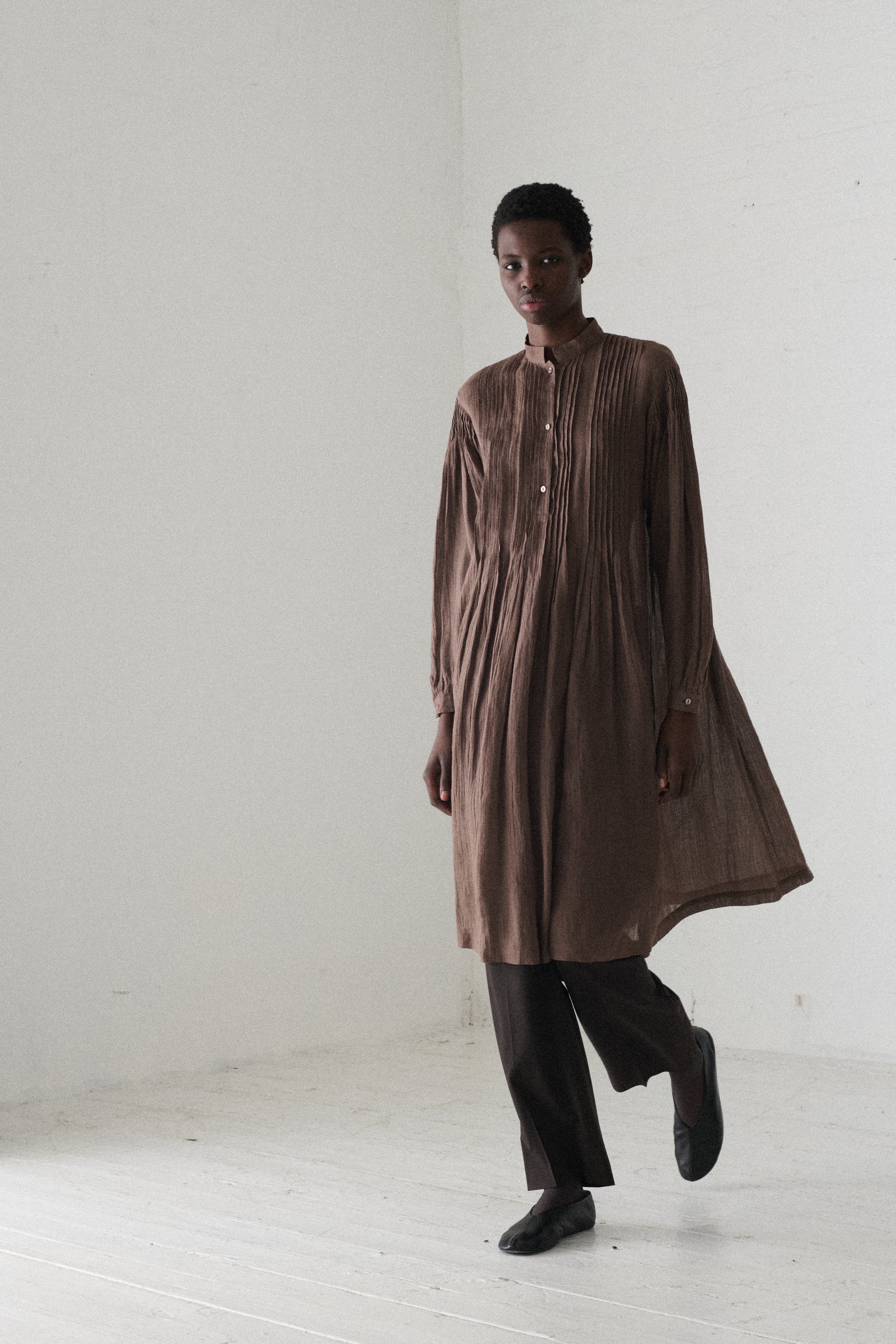 1970s Issey Miyake Pintuck Linen Tunic - Desert Vintage