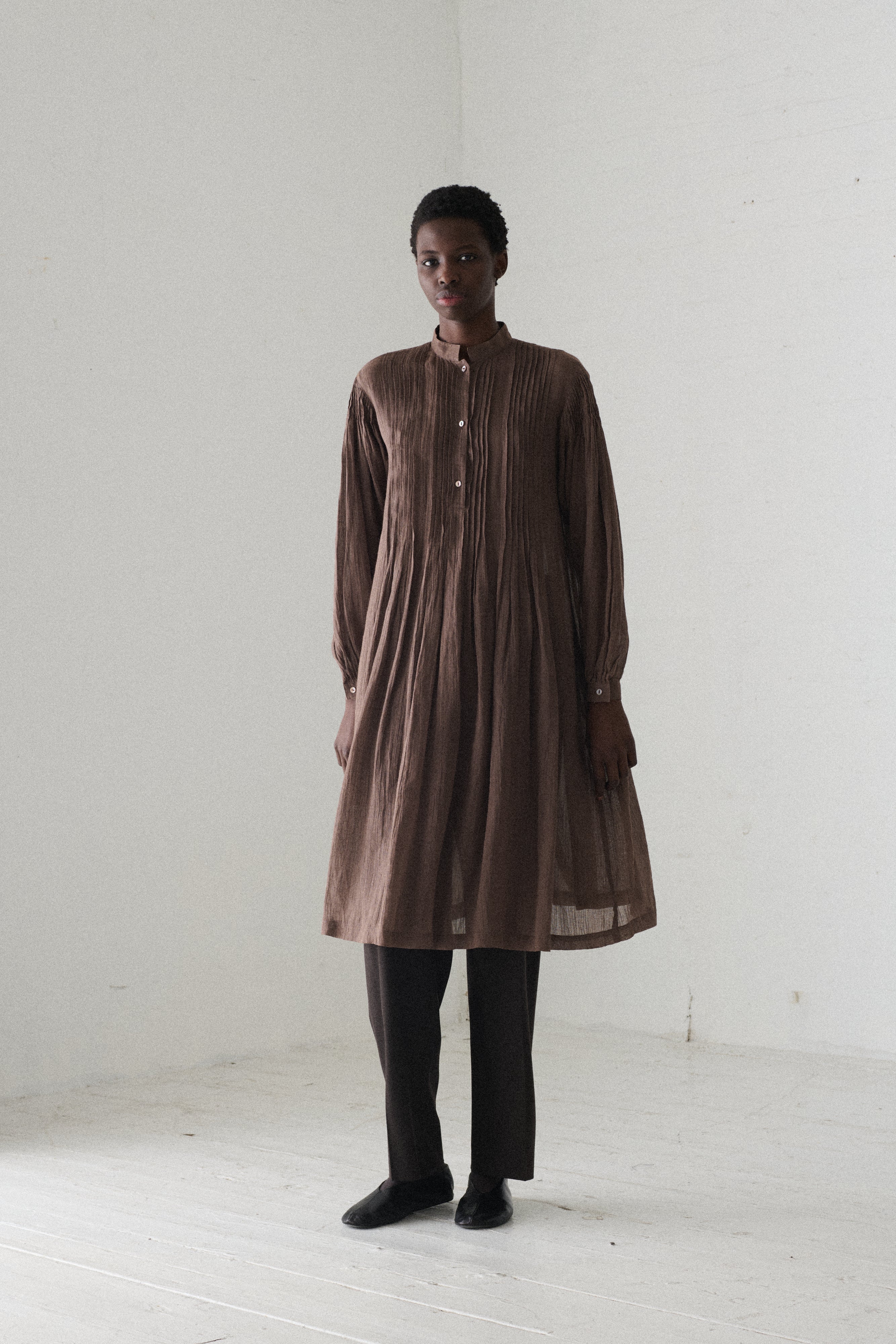 1970s Issey Miyake Pintuck Linen Tunic - Desert Vintage