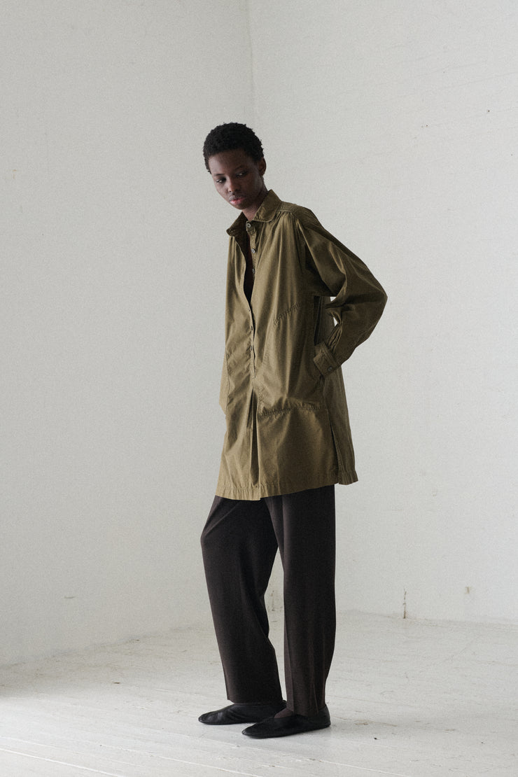 1970s Ysl Olive Cotton Tunic - Desert Vintage