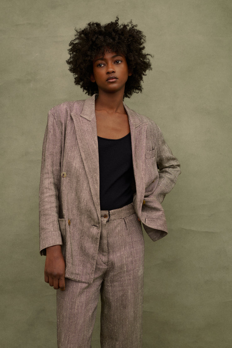 1980s JPG Herringbone Tweed Suit - Desert Vintage