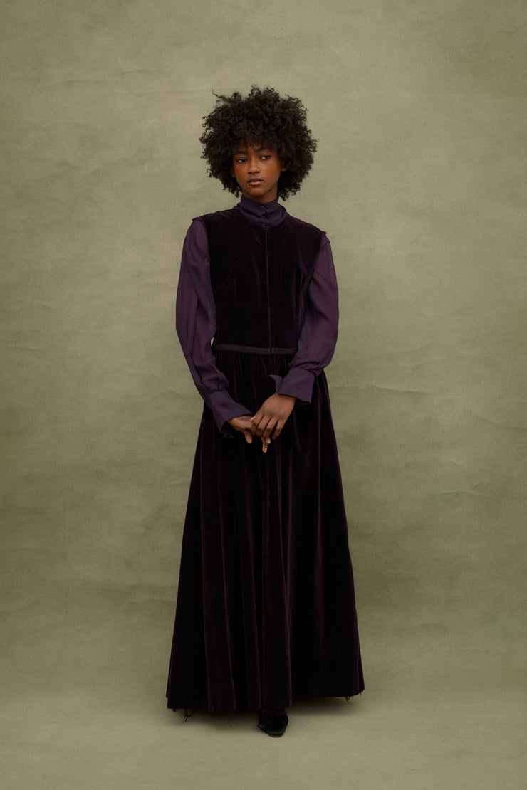 Dries Van Noten Purple Velvet Dress - Desert Vintage