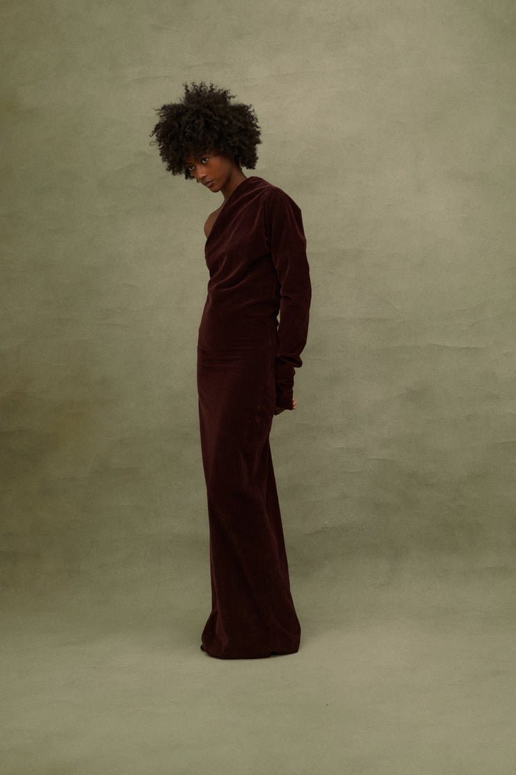 1990s JPG Chocolate Brown Corduroy Dress - Desert Vintage