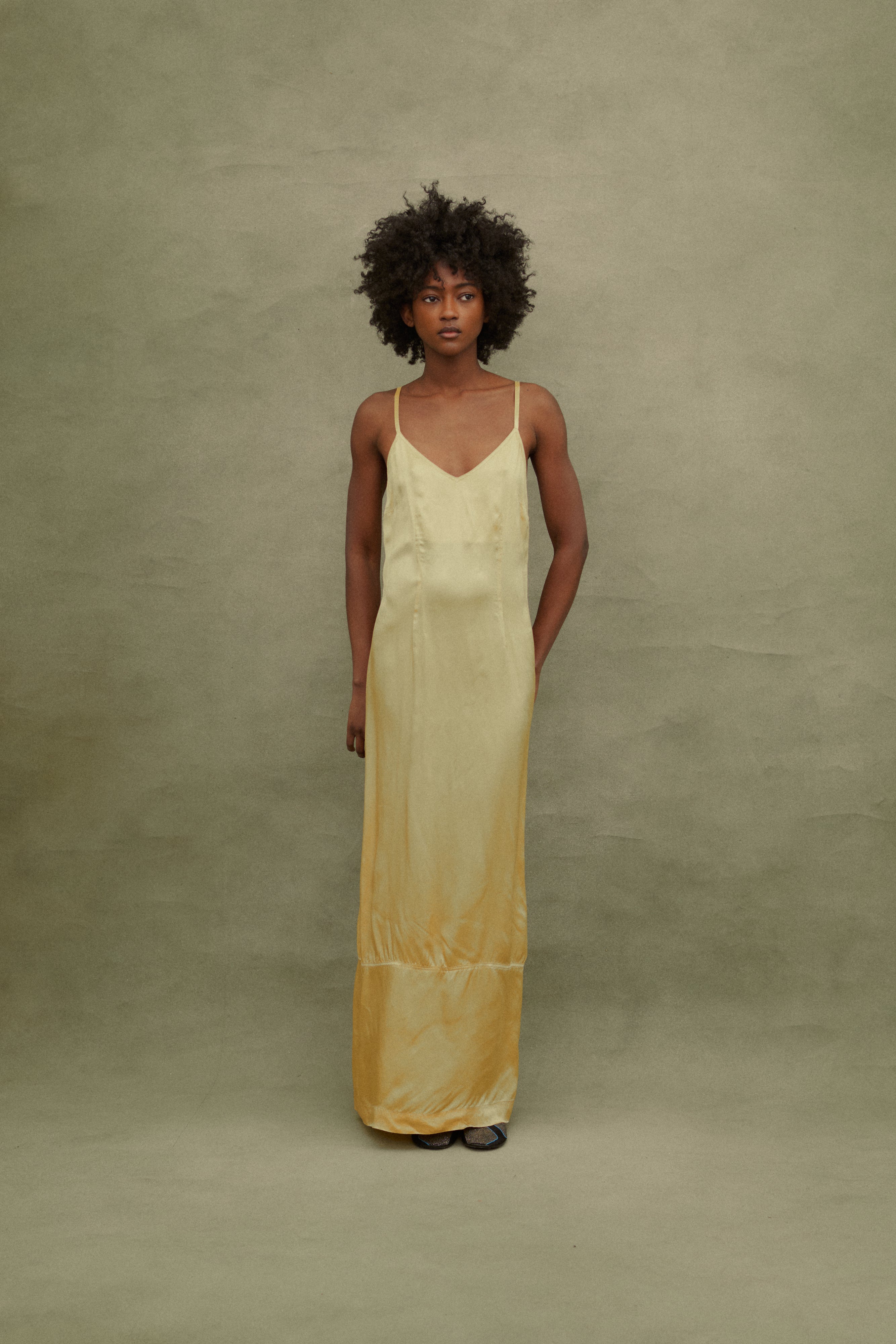 Dries Van Noten Honey Yellow Slip - Desert Vintage