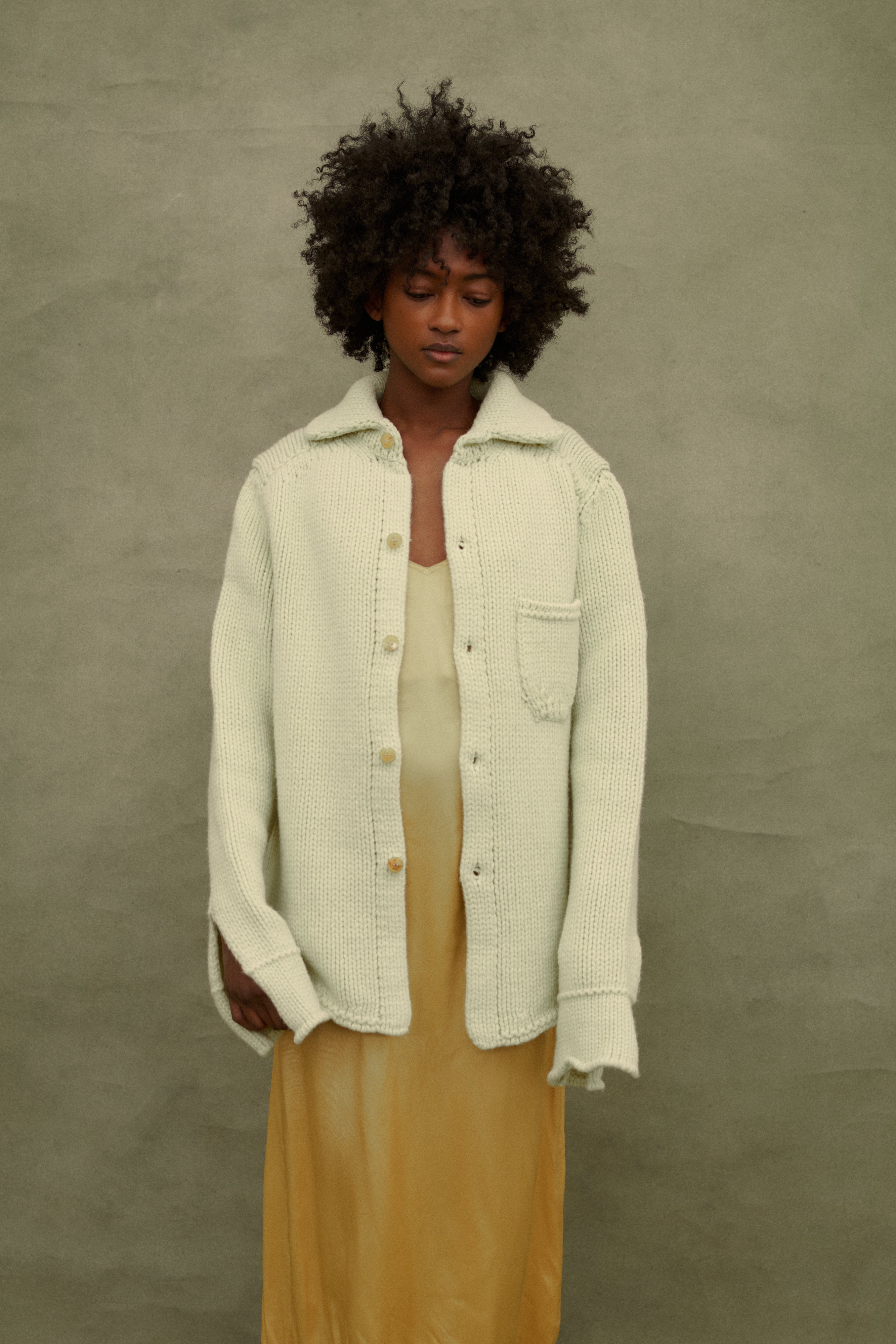 Dries Van Noten Merino Knit Cardigan - Desert Vintage