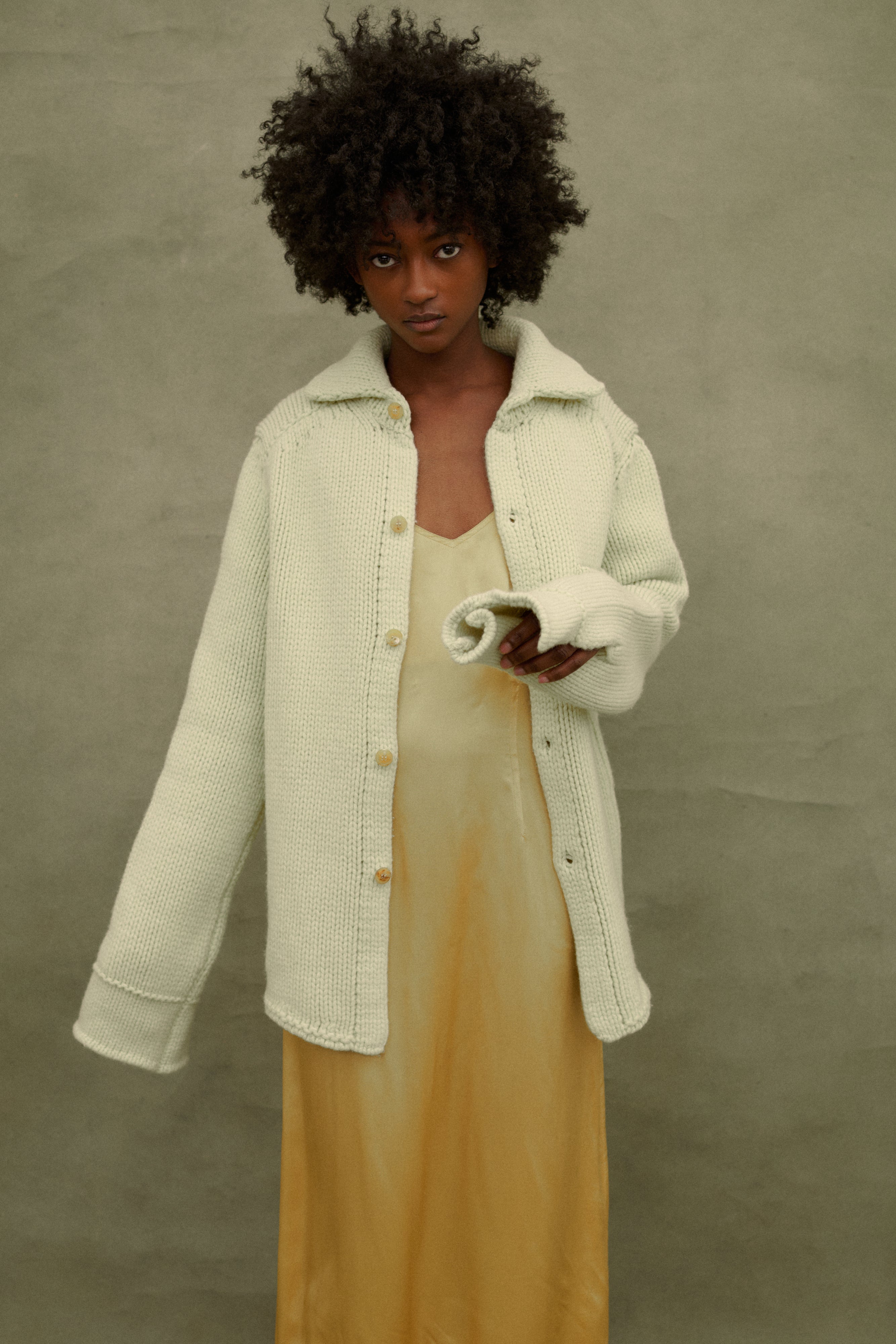 Dries Van Noten Merino Knit Cardigan - Desert Vintage