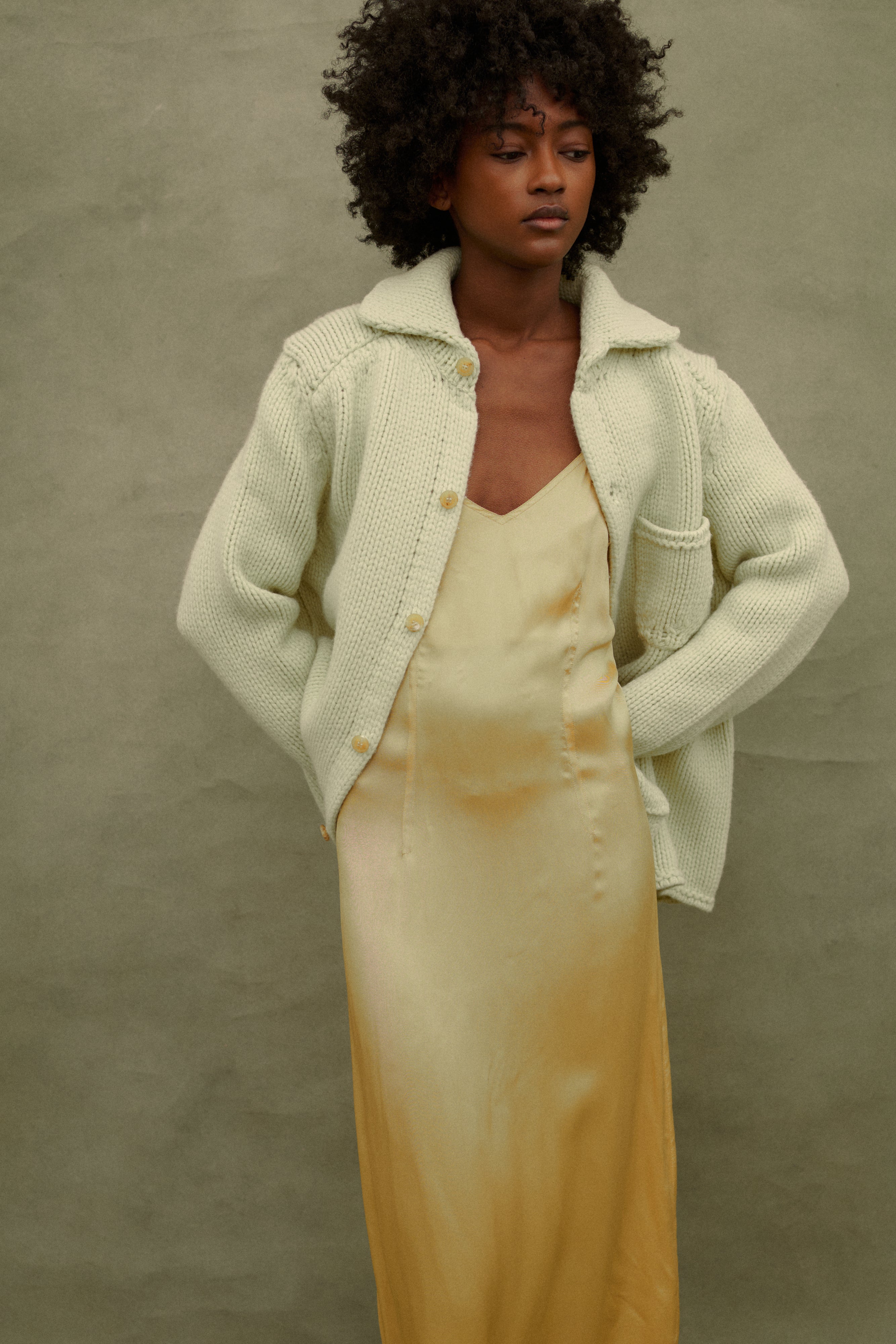 Dries Van Noten Merino Knit Cardigan - Desert Vintage