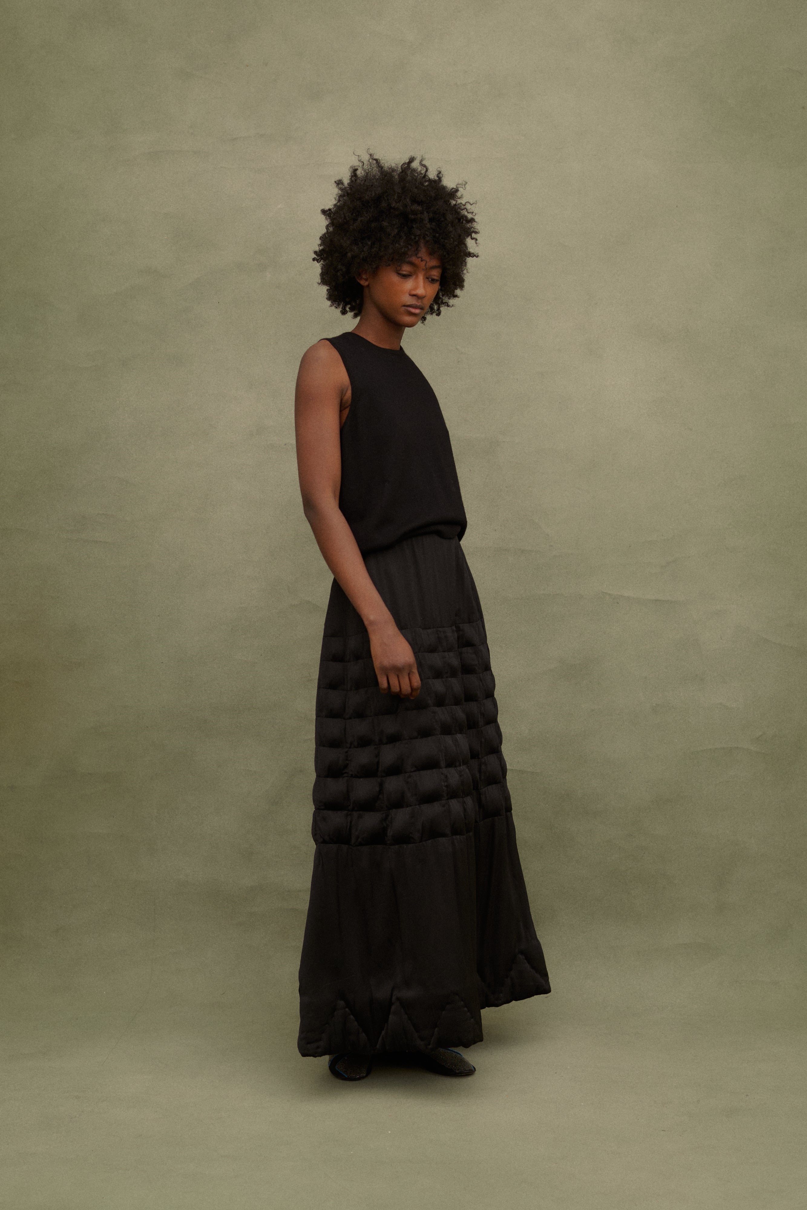 AW 2000 Yohji Yamamoto Silk Quilted Skirt - Desert Vintage