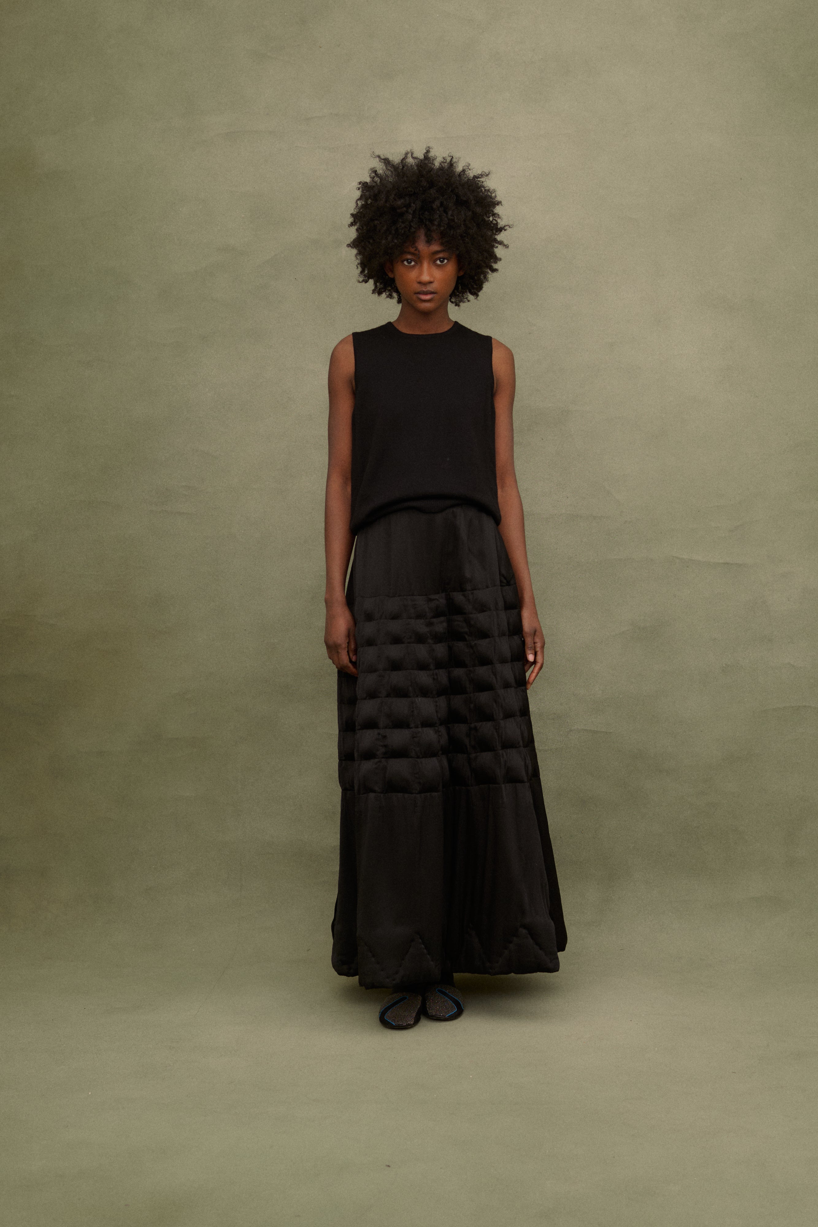 AW 2000 Yohji Yamamoto Silk Quilted Skirt - Desert Vintage